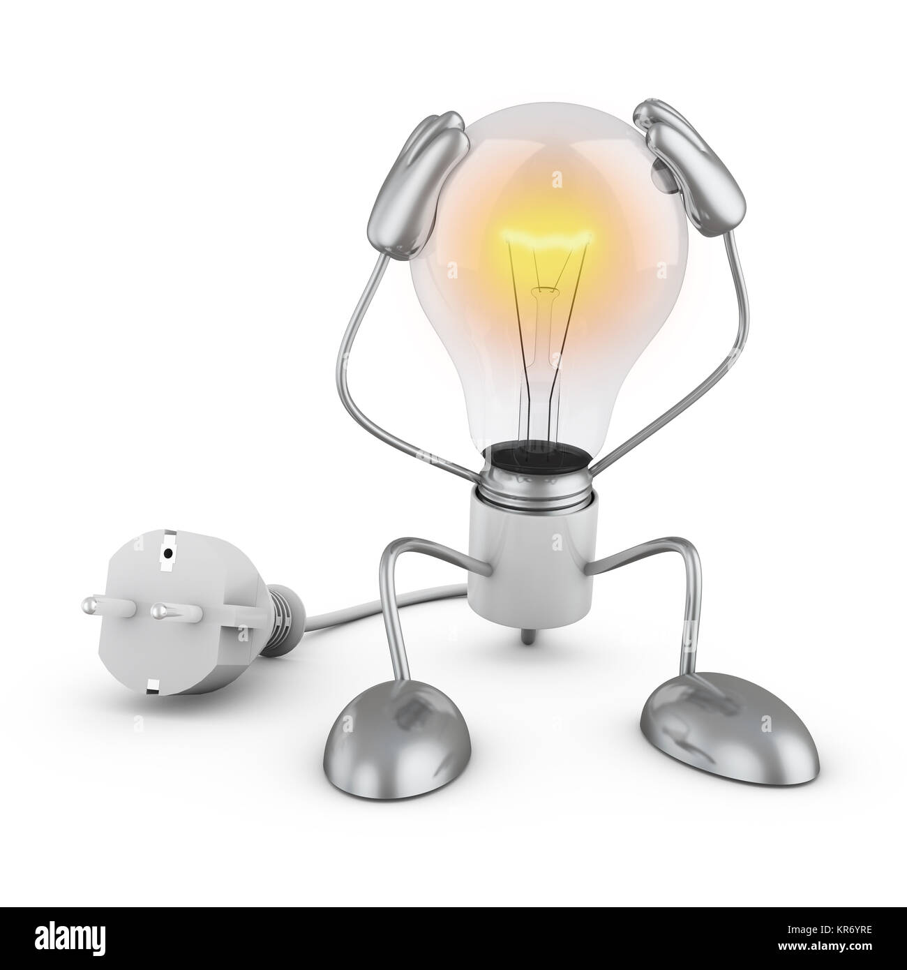 Light bulb with hands Stock Photo Alamy