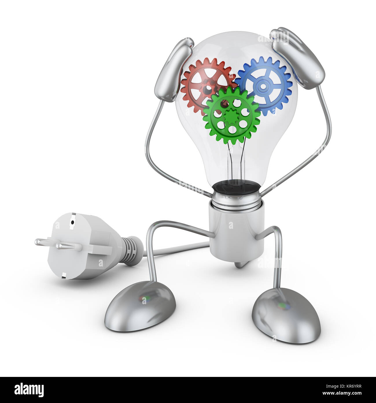 Light bulb with hands Stock Photo Alamy