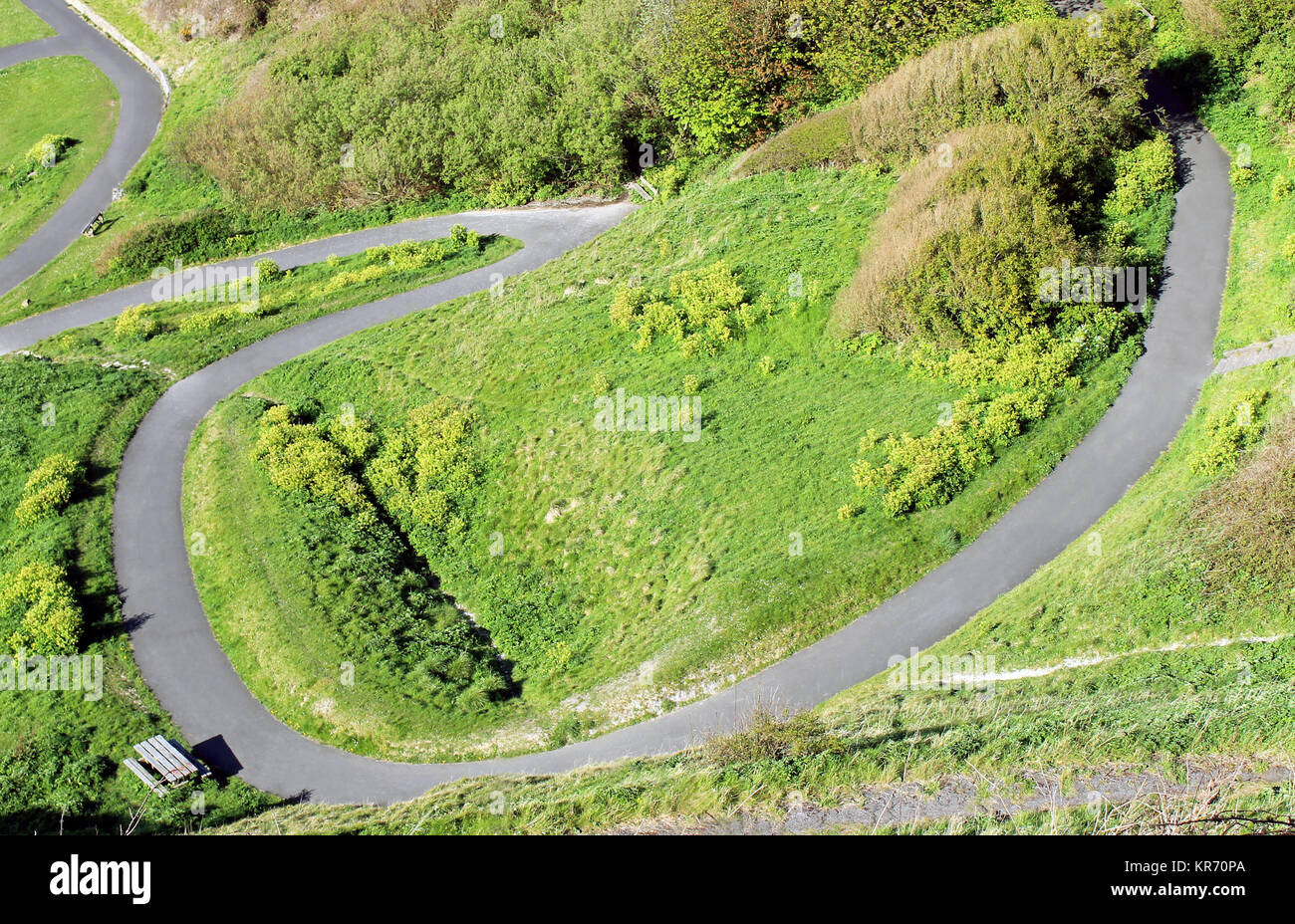 Winding path on a hillside Stock Photo - Alamy