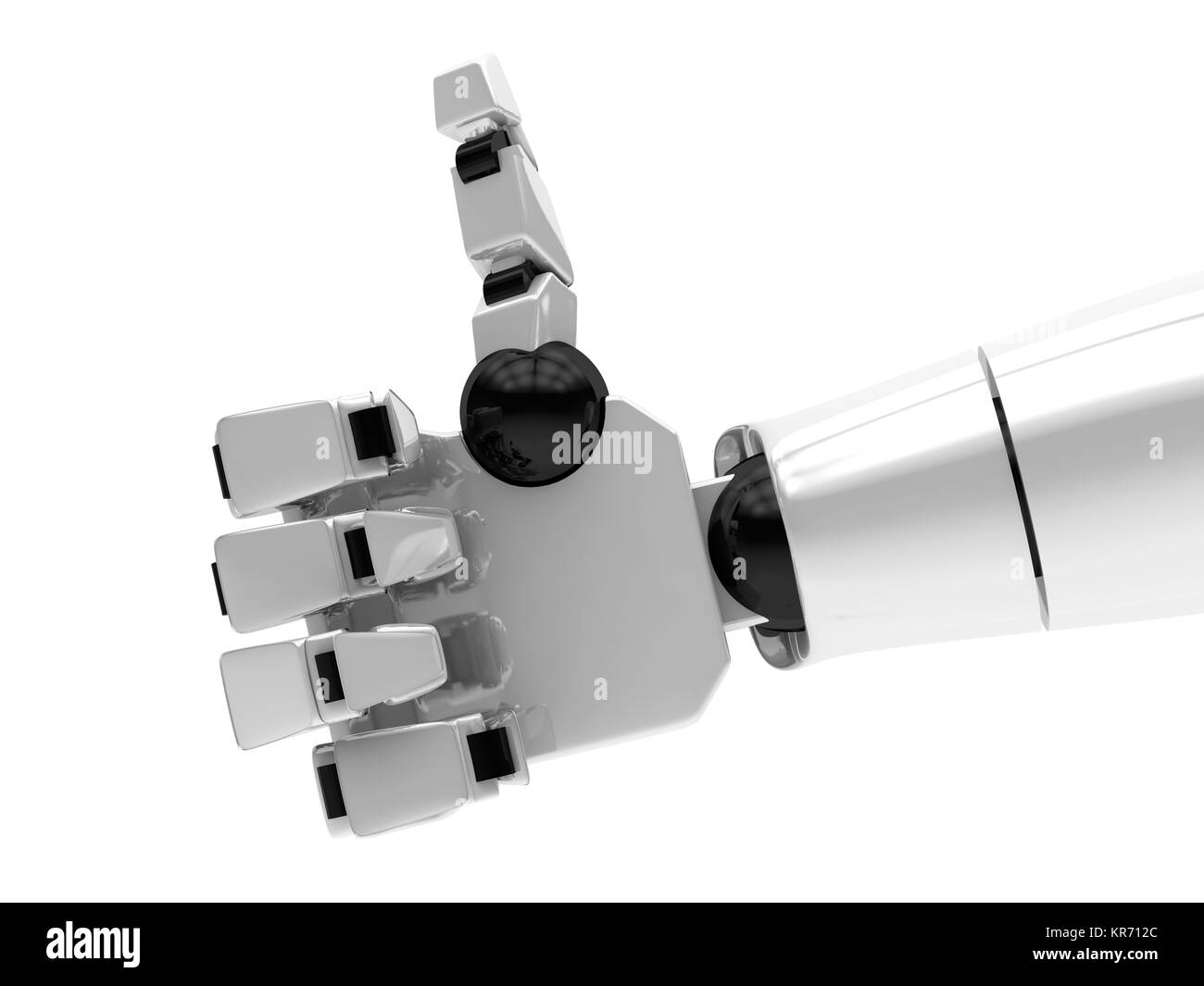 Concept of a robotic mechanical arm. 3D rendering Stock Photo Alamy