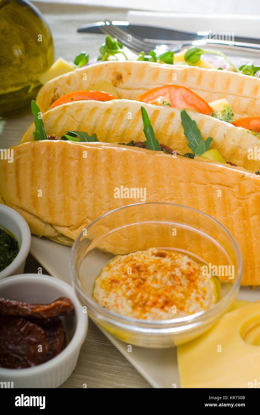 assorted panini sandwich Stock Photo Alamy