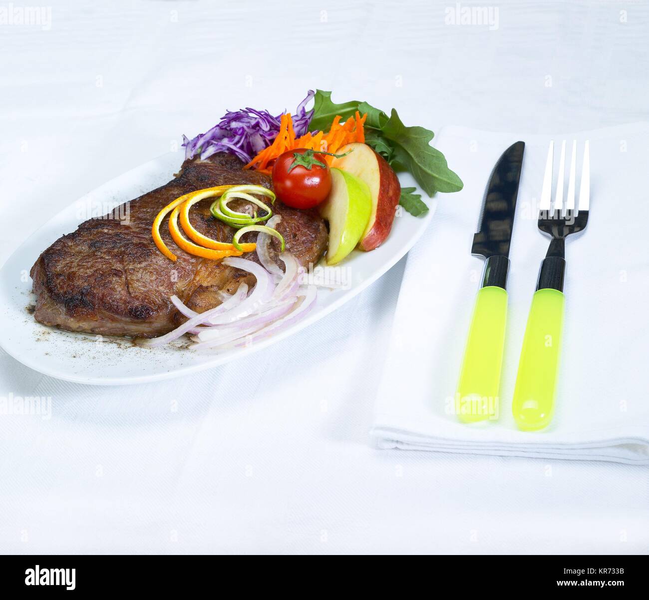 beef ribeye steak Stock Photo