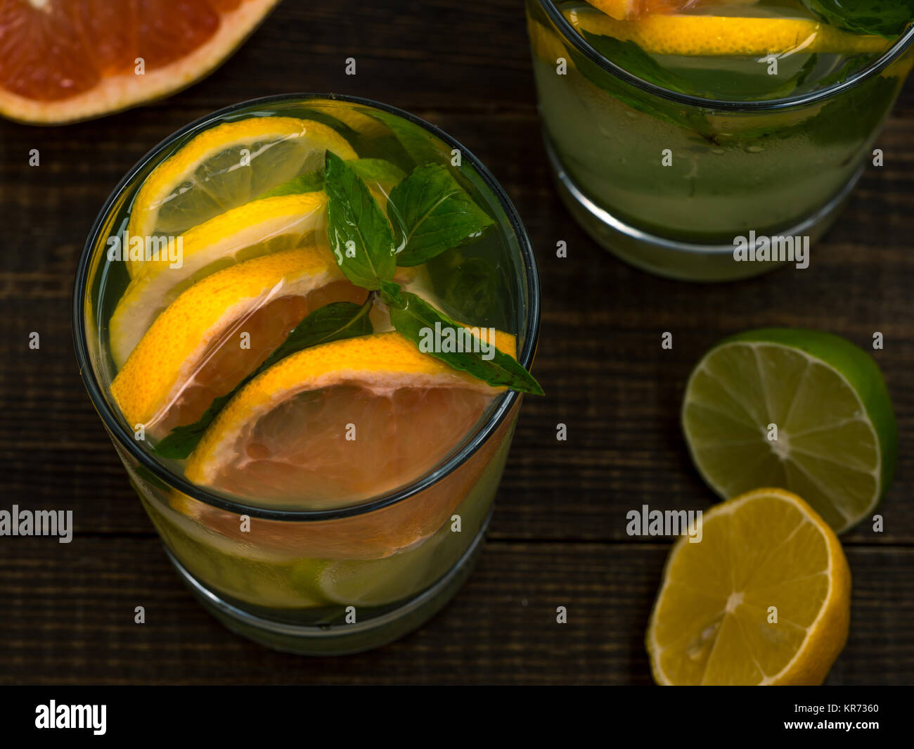 Citrus homemade lemonade, summer drink Stock Photo - Alamy