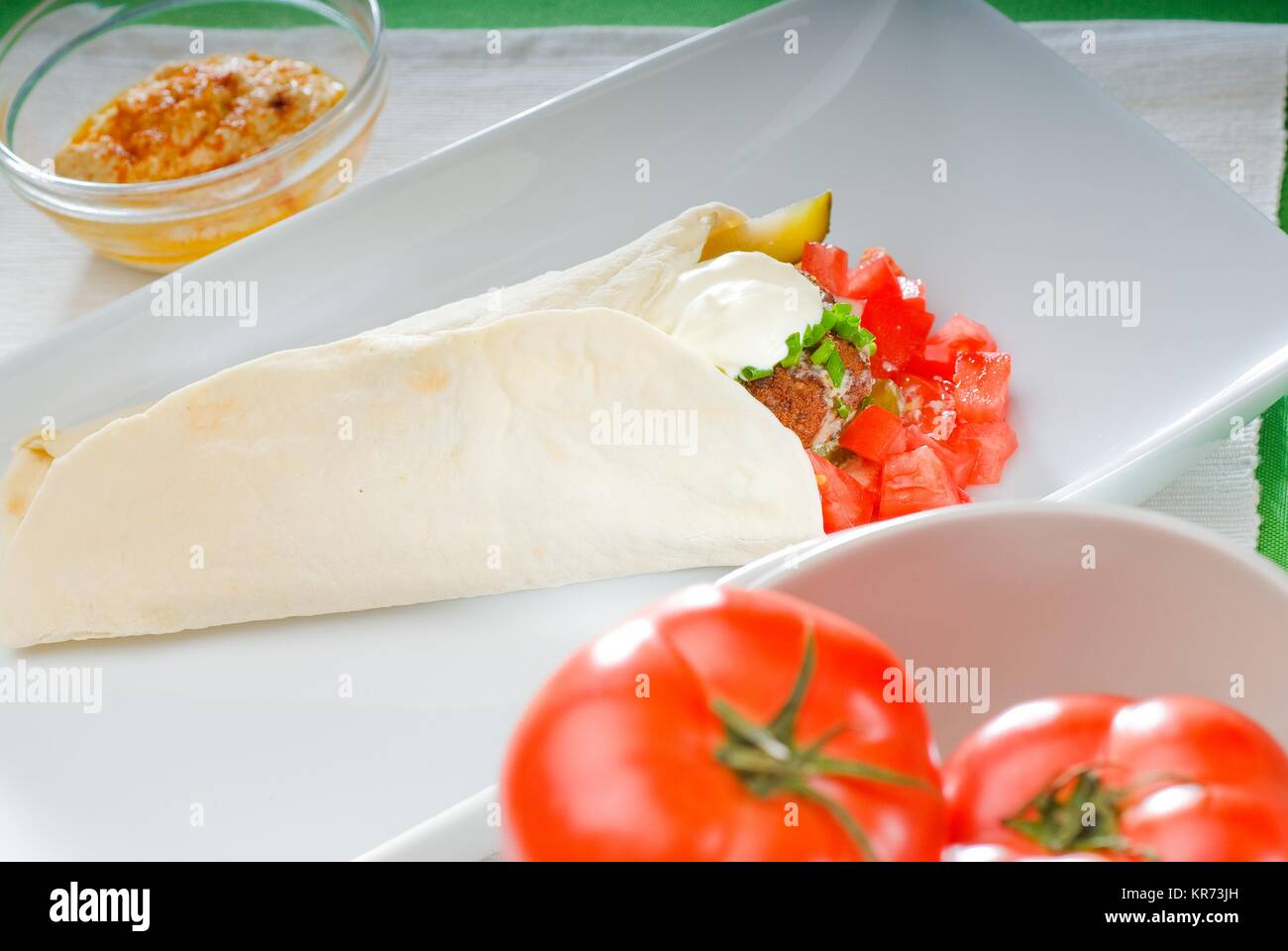 falafel wrap Stock Photo