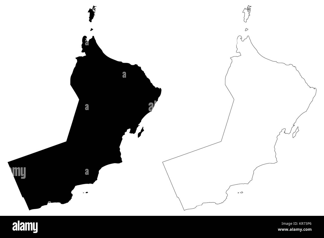 Oman Map Vector Illustration Scribble Sketch Sultanate Of Oman Stock