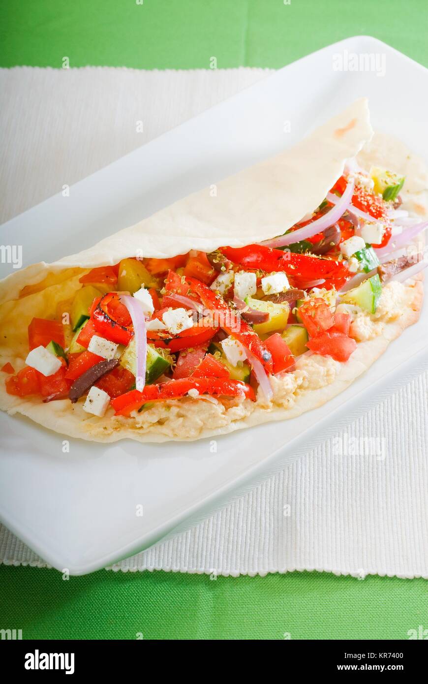 fresh salad wrap Stock Photo Alamy