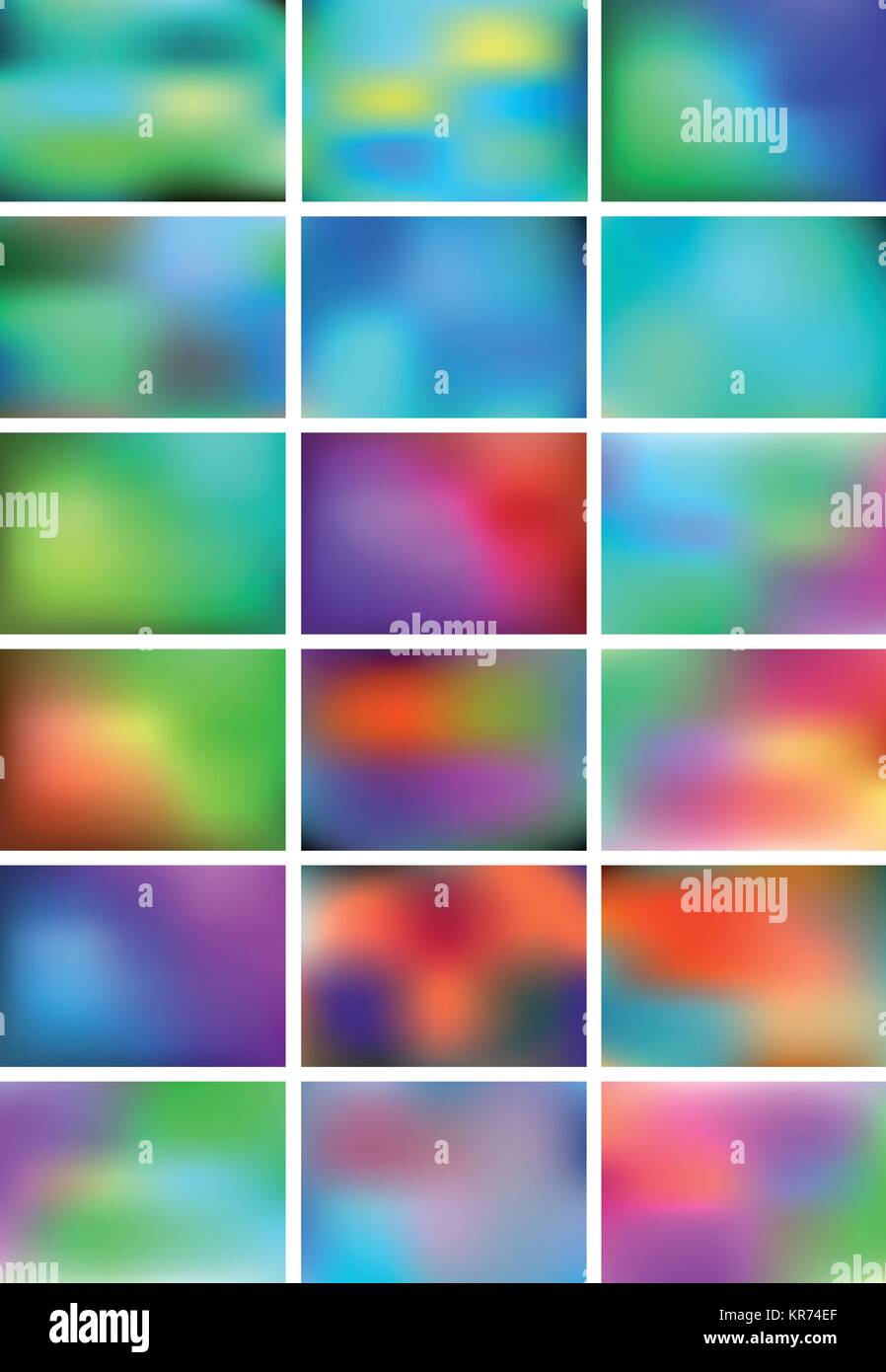 Abstract colorful gradient backgrounds, set of vector design elements Stock Vector