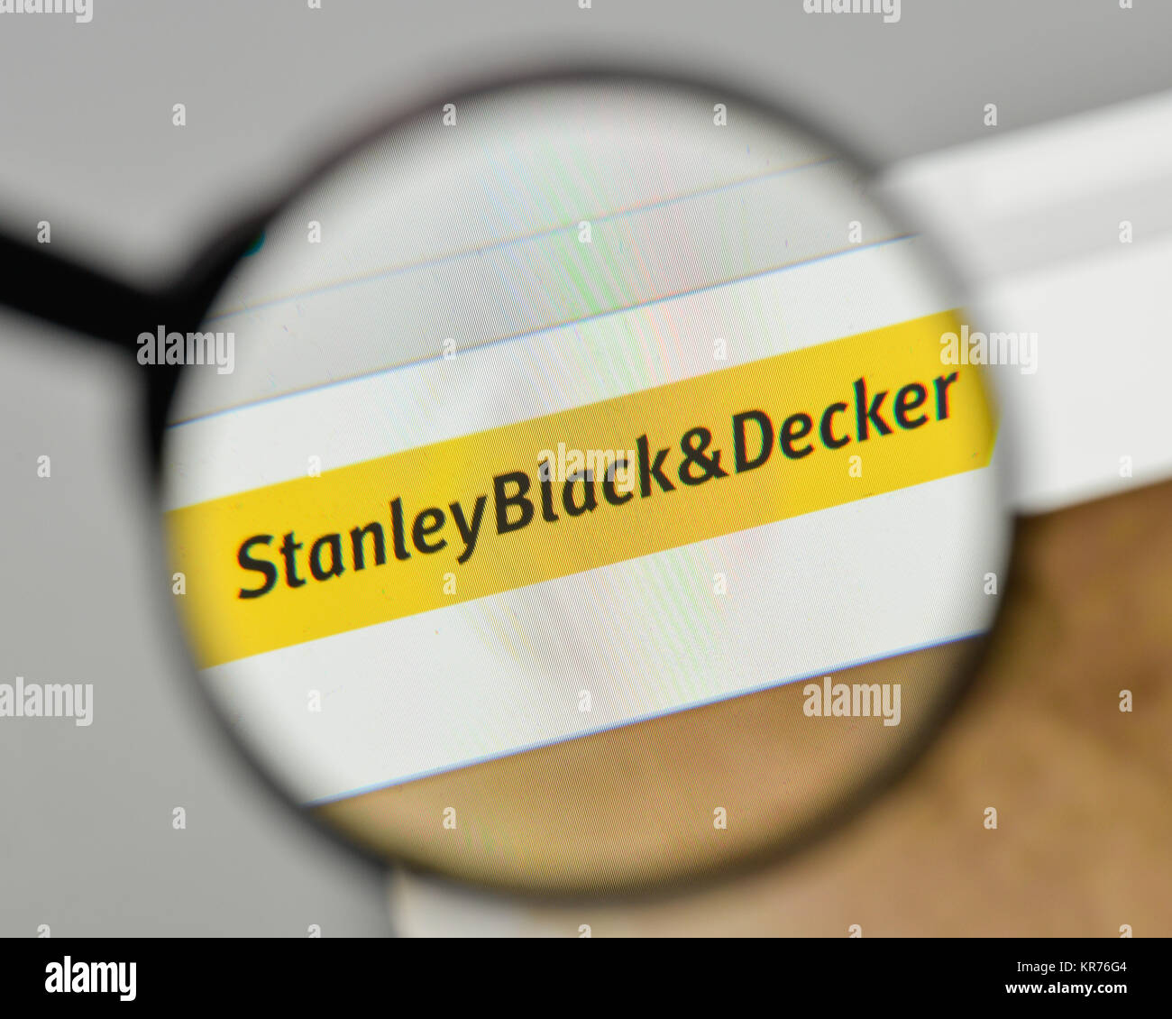 Milan, Italy - November 1, 2017: Stanley Black & Decker logo on the ...