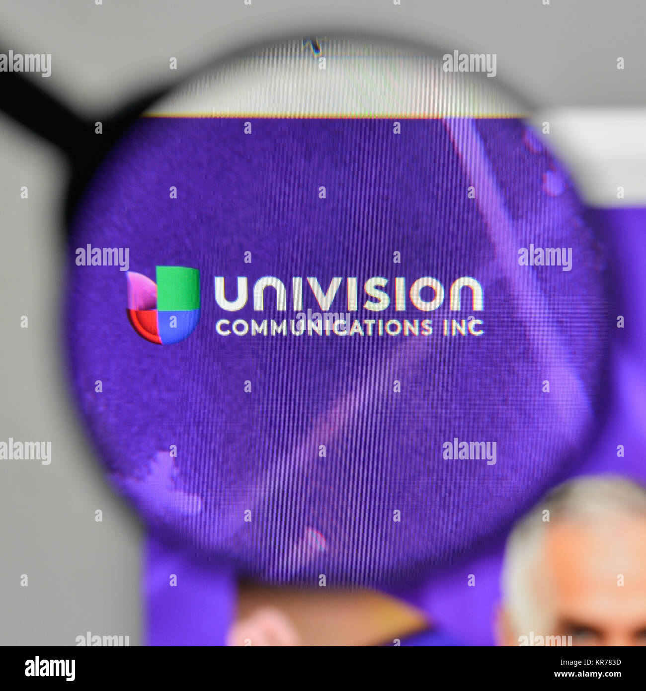 Milan, Italy - November 1, 2017: Univision Communications logo on the ...
