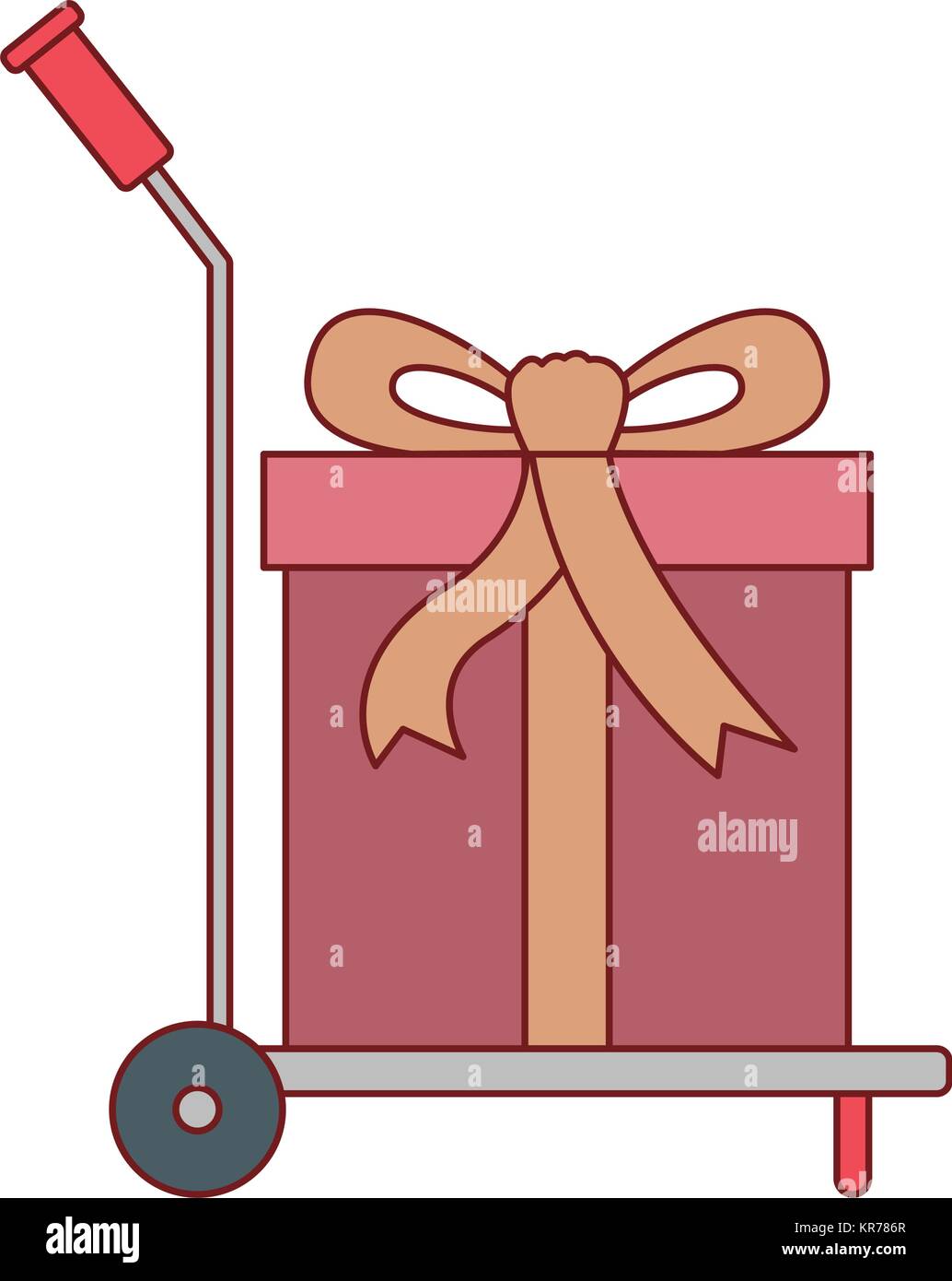 Hand truck box carrier Stock Vector Images - Alamy