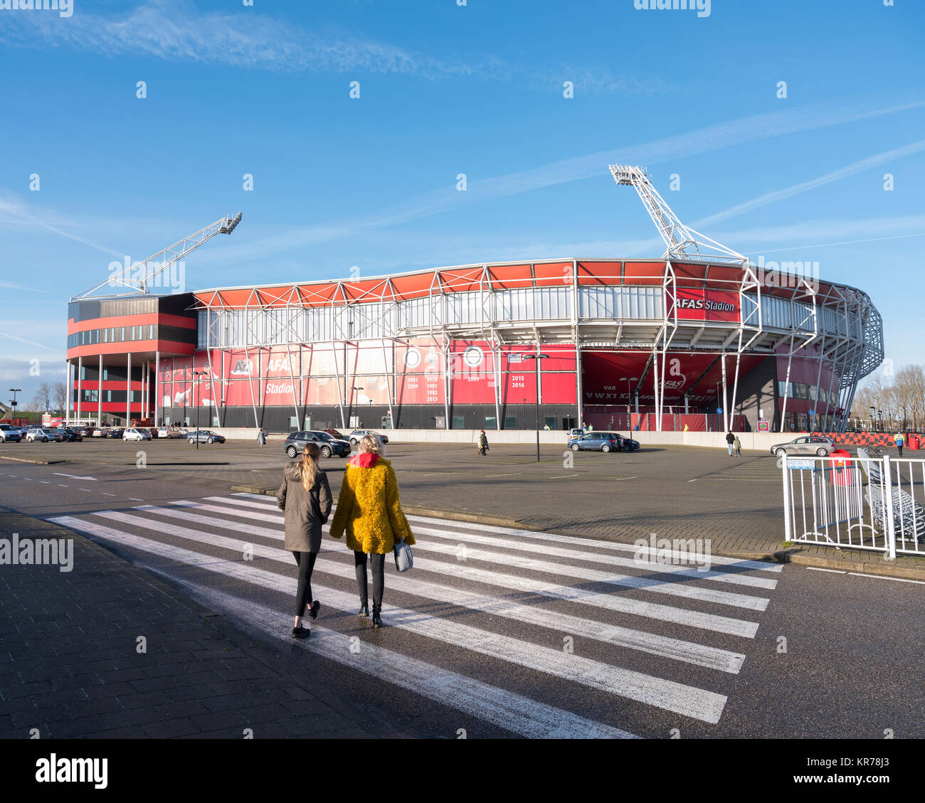 soccer stadium of az alkmaar in the netherlands Stock Photo