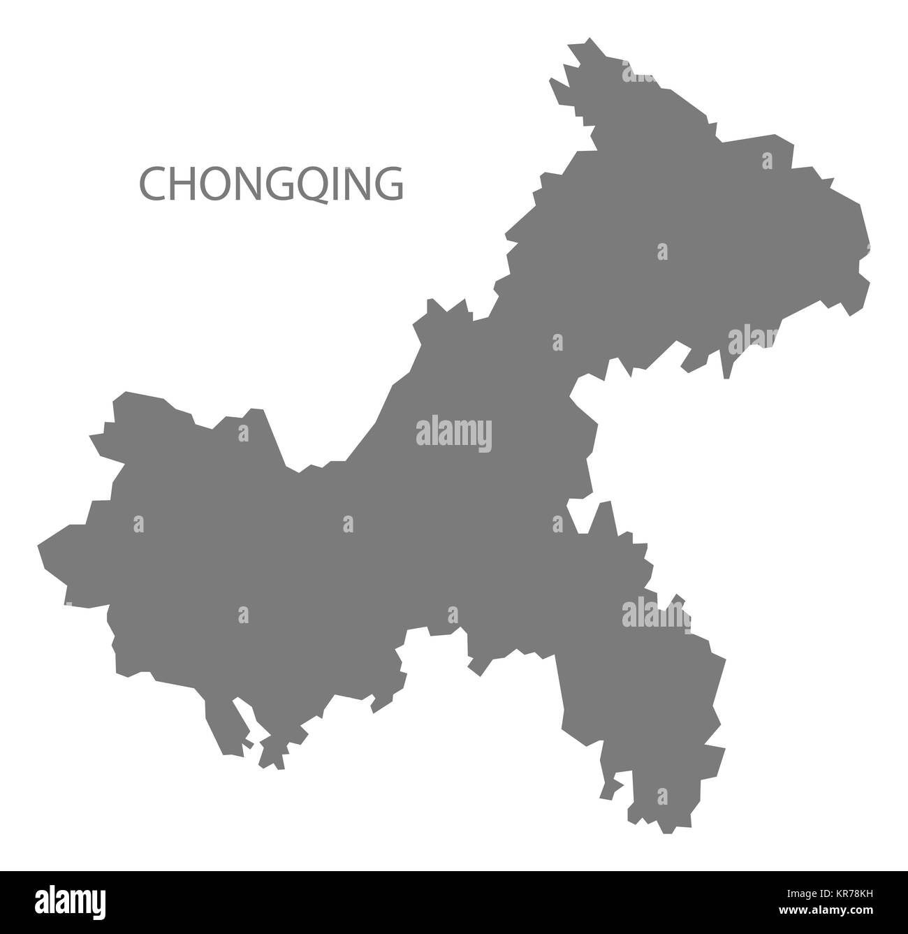 Chongqing China Map grey Stock Photo Alamy