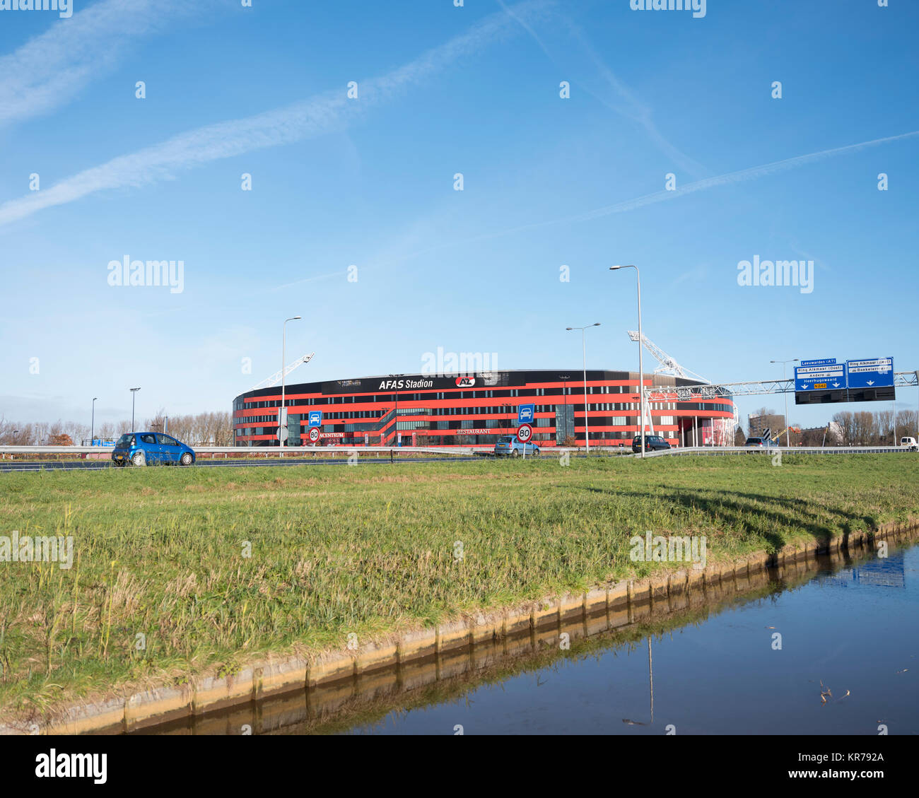 soccer stadium of az alkmaar in the netherlands Stock Photo