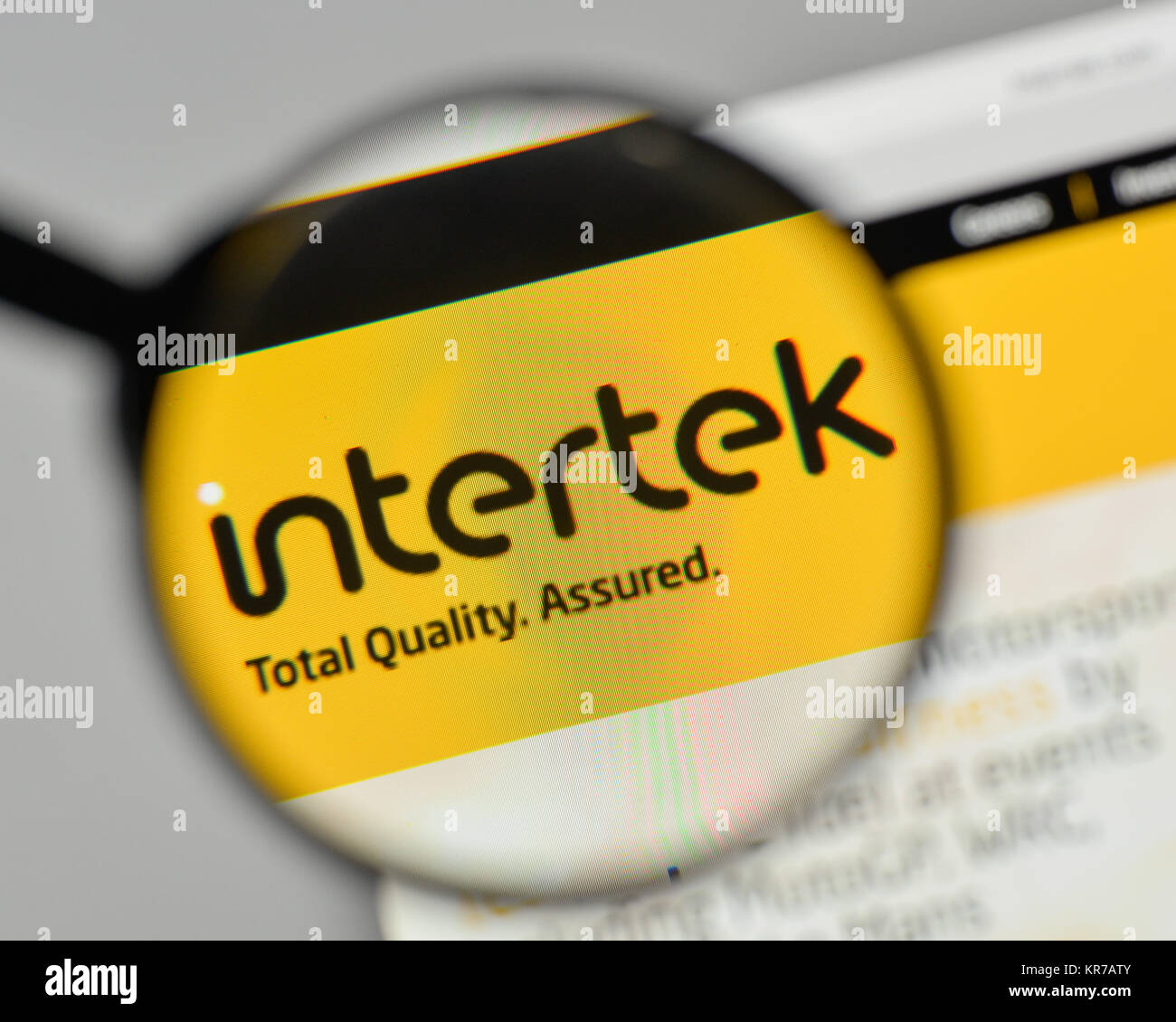 Milan, Italy - November 1, 2017: Intertek Group logo on the website ...