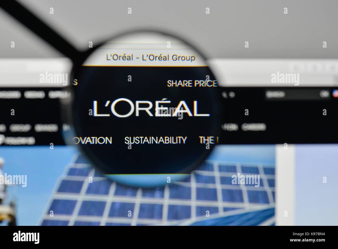 Milan, Italy - November 1, 2017: L'Oreal logo on the website homepage Stock  Photo - Alamy