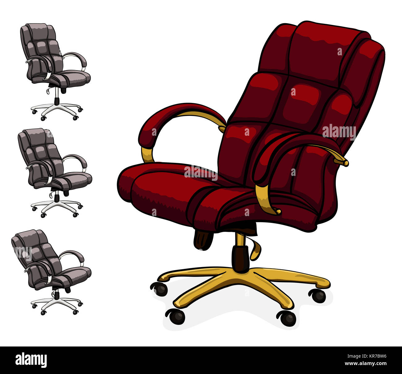 Office executive leather desk chair. Stock Photo