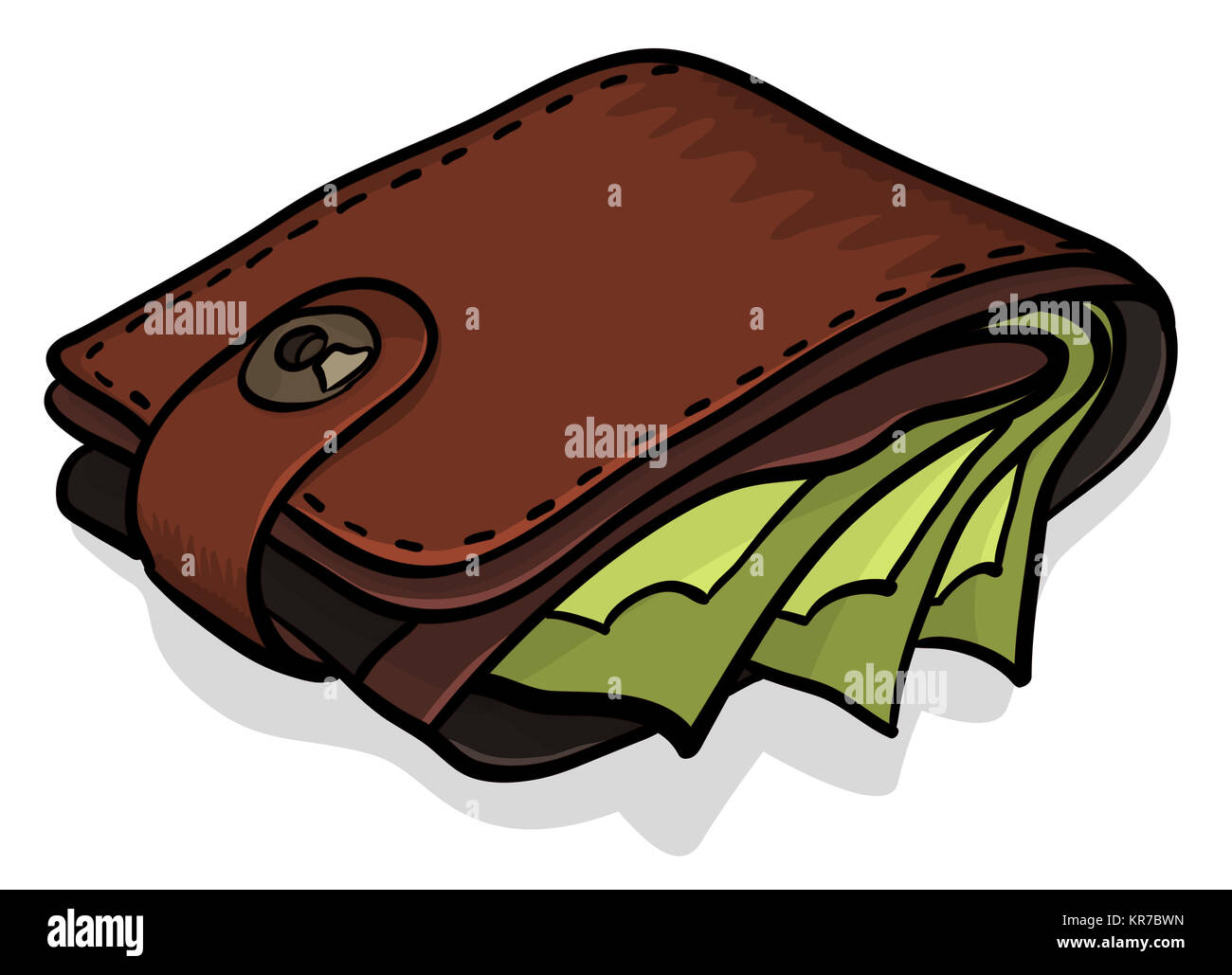Full wallet vector brown hi-res stock photography and images - Alamy