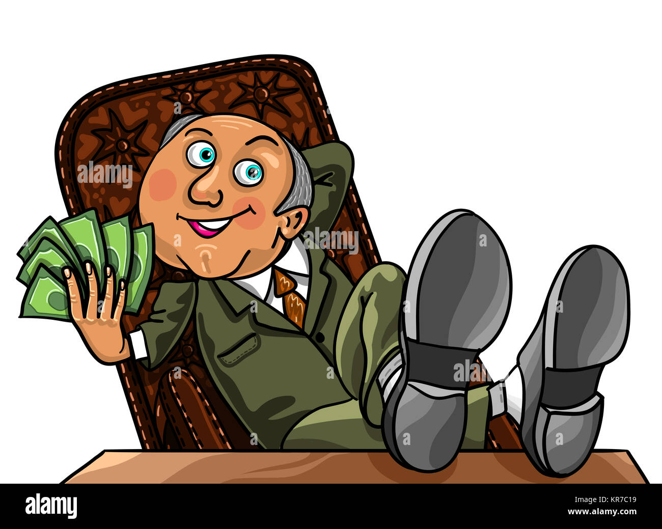 Rich Business Man with money Stock Photo - Alamy