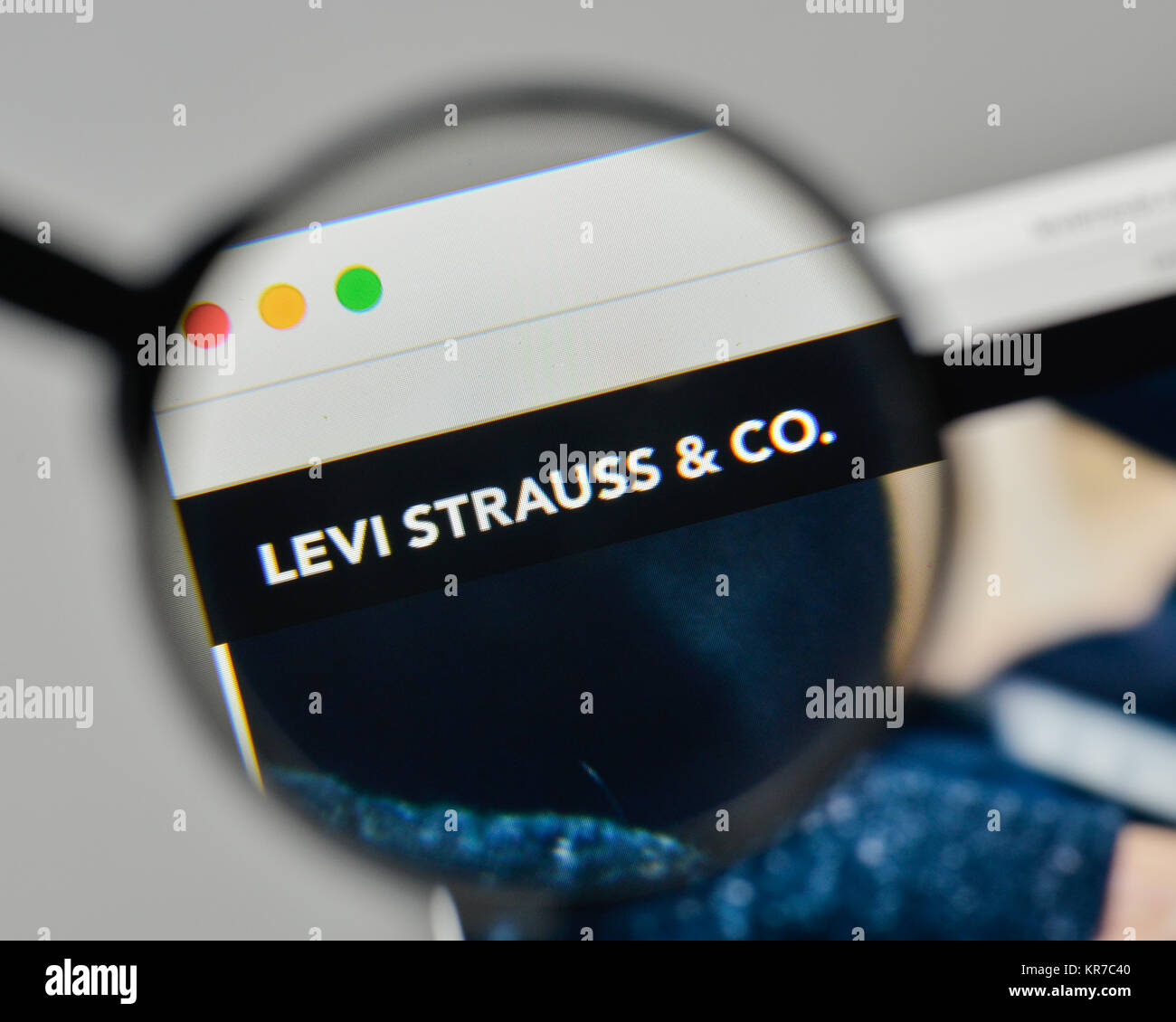 Milan Italy November 1 2017 Levi Strauss logo on the website homepage Stock Photo Alamy
