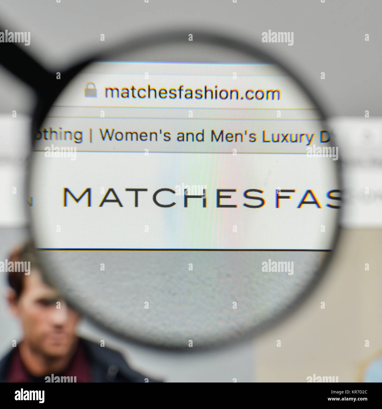 Milan, Italy November 1, 2017 Matches fashion logo on the website