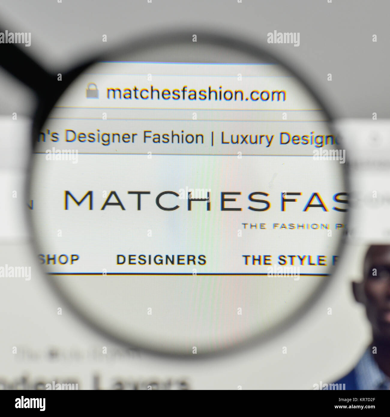 Milan, Italy November 1, 2017 Matches fashion logo on the website