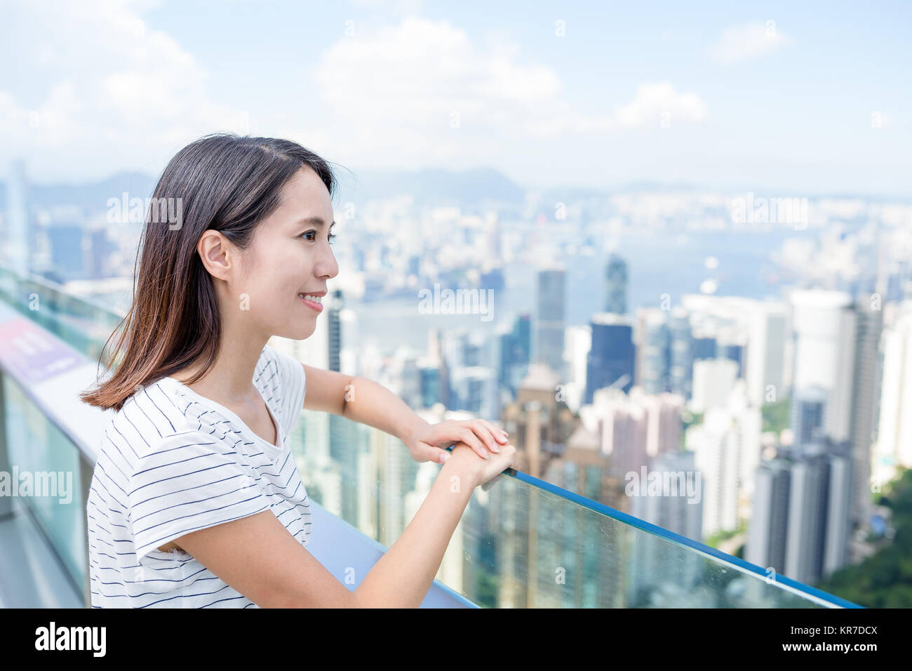Woman visiting Hong Kong Stock Photo - Alamy