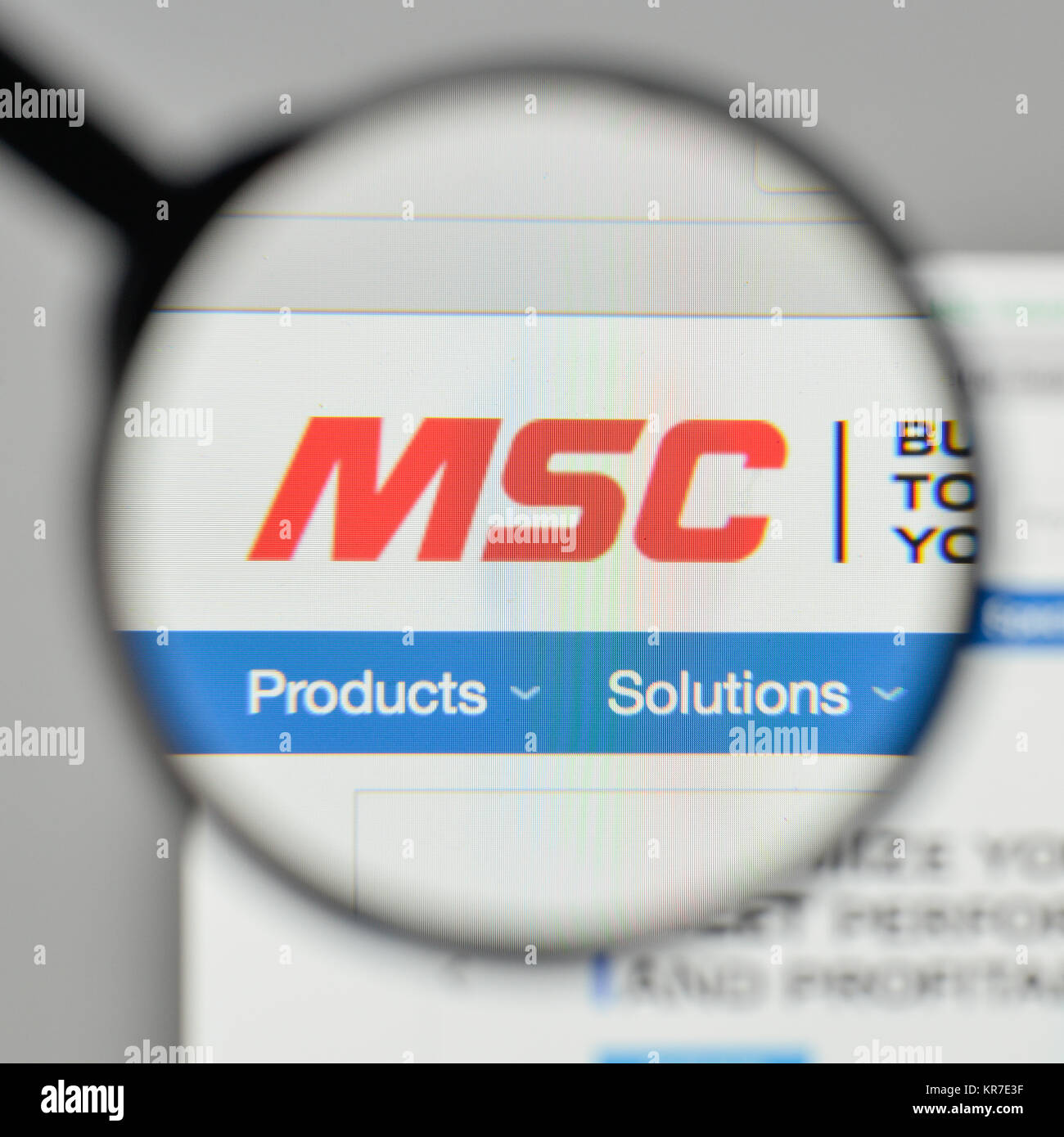 Milan, Italy November 1, 2017 MSC Industrial Direct logo on the