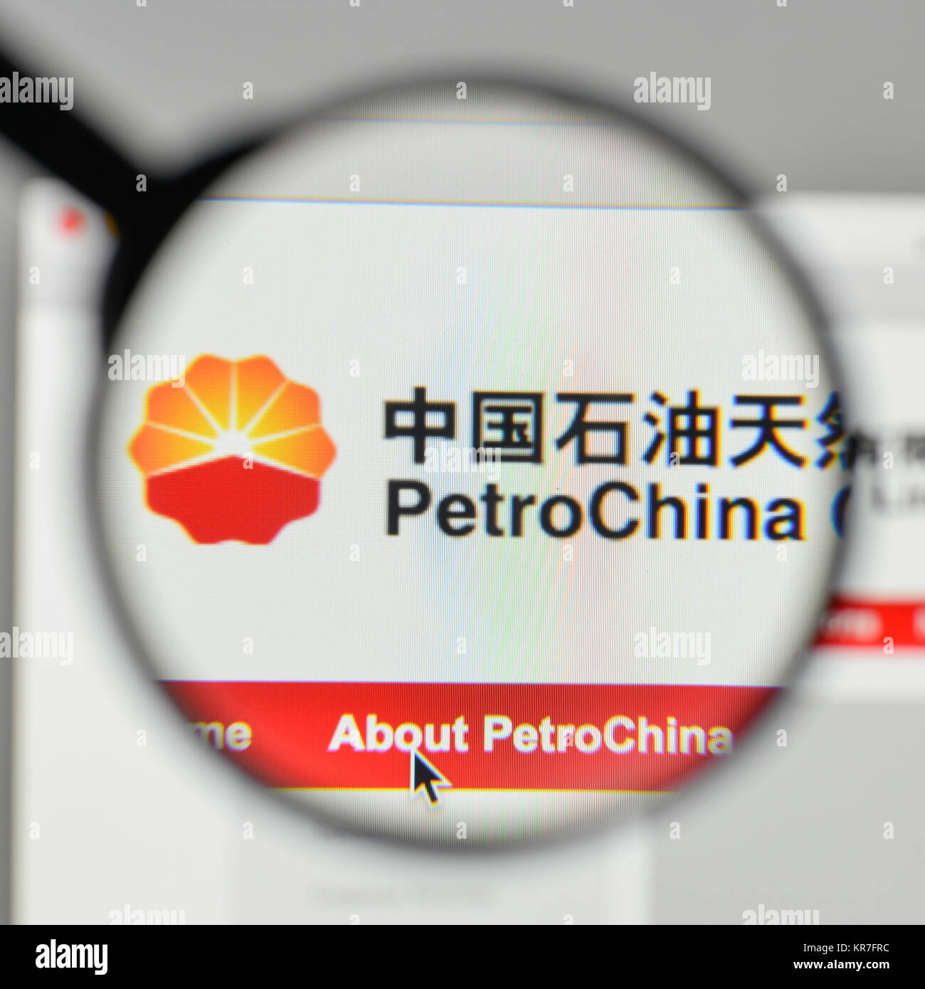 Milan, Italy - November 1, 2017: Petro China logo on the website homepage. Stock Photo