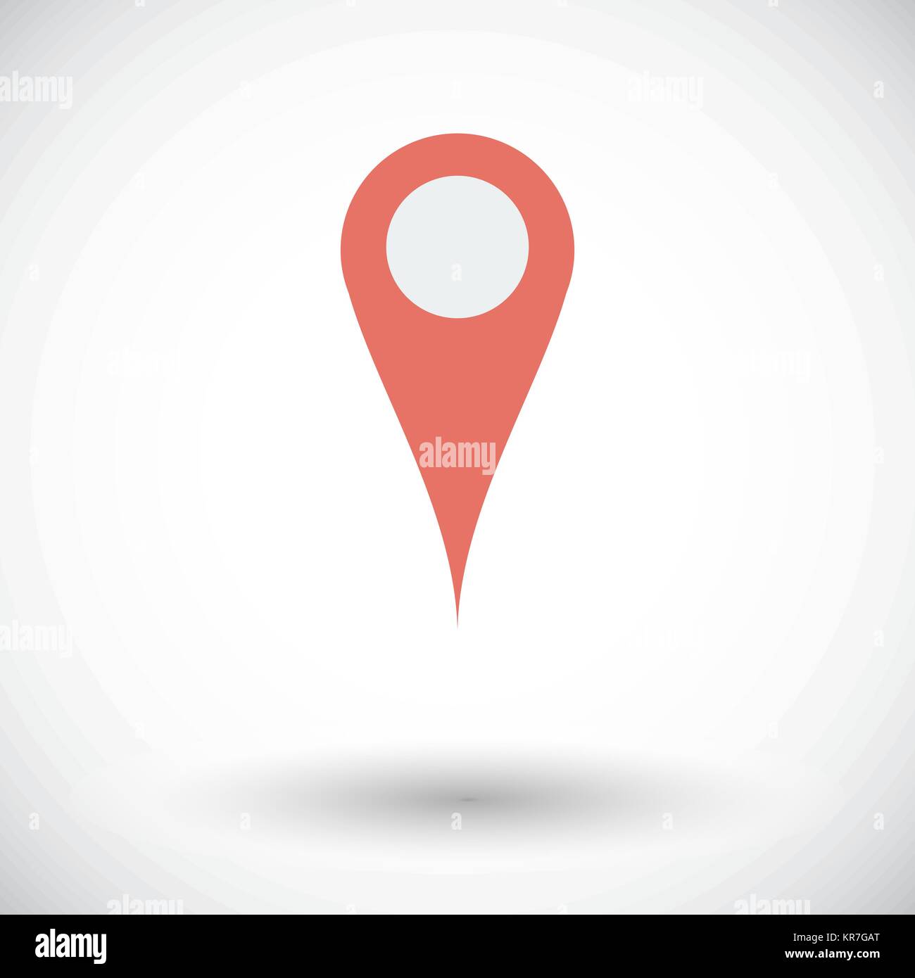 Map pointer. Single flat icon on white background. Vector illustration ...