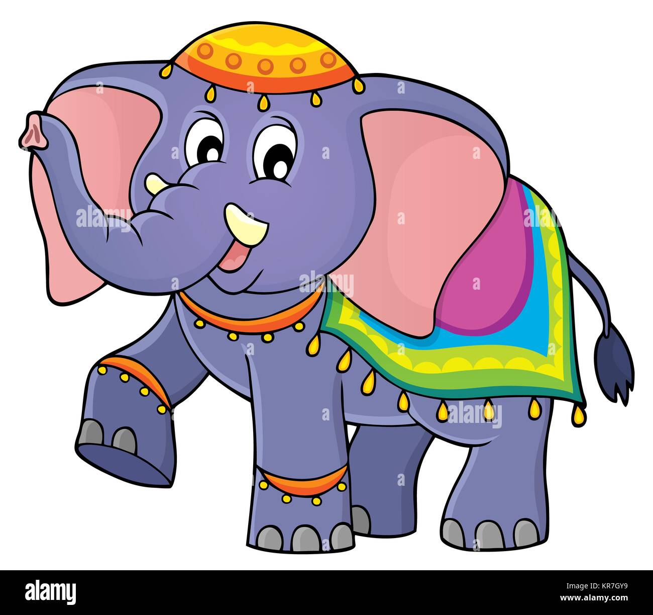 Indian elephant theme image 1 Stock Photo