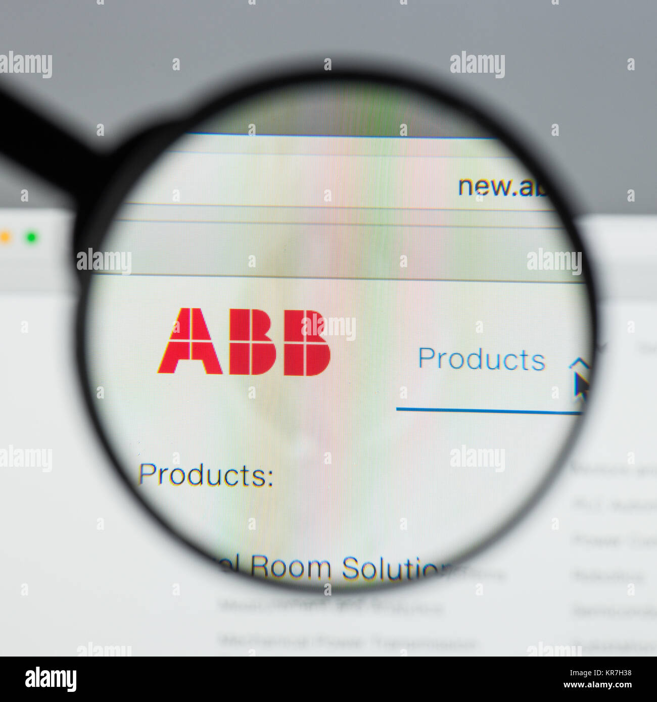 Milan, Italy August 10, 2017 ABB website homepage. It (ASEA Brown