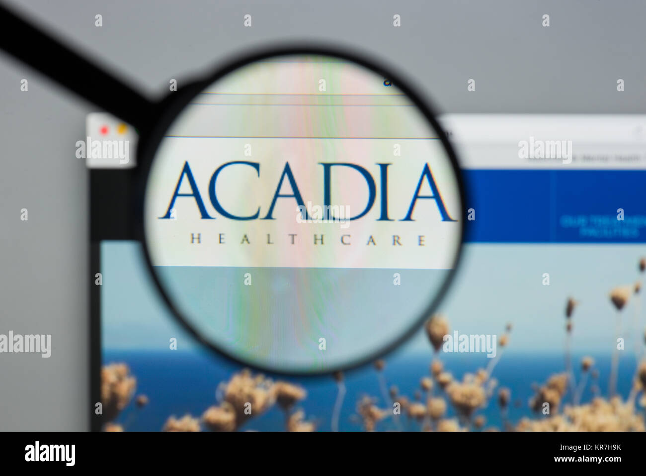 Milan, Italy - August 10, 2017: Acadia Healthcare Website Homepage. It 