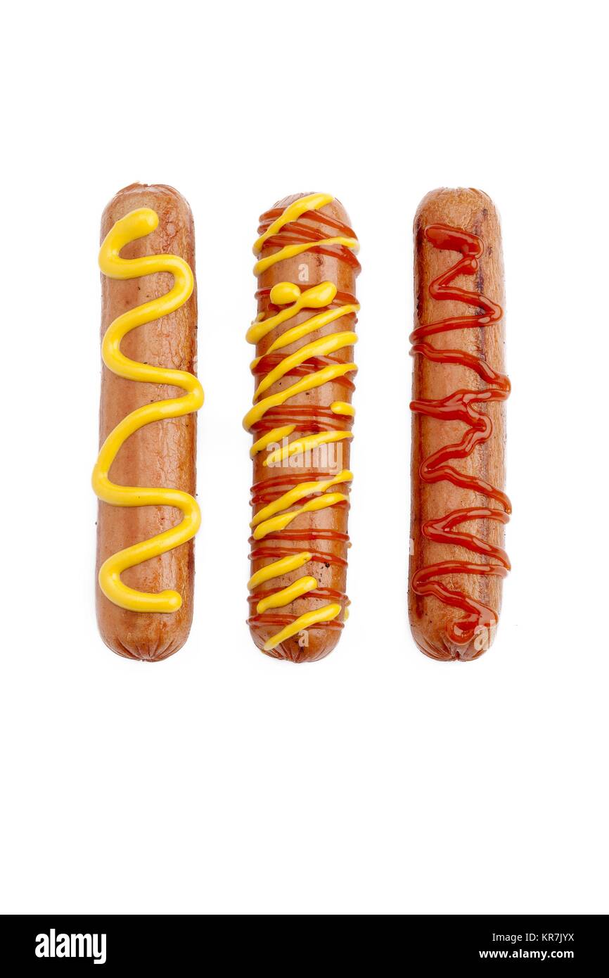 three hot dogs Stock Photo Alamy