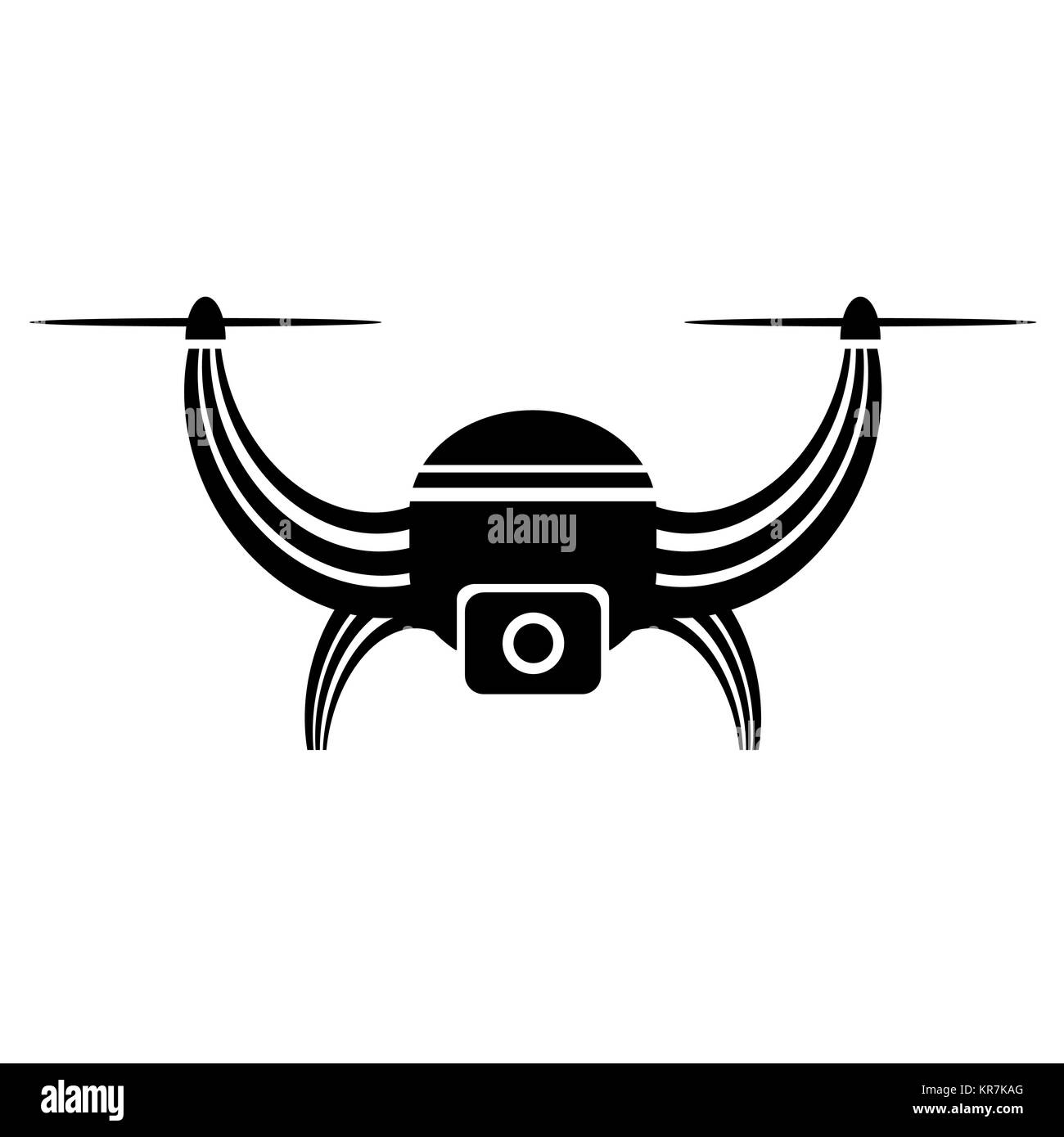 Air Drone Icon Isolated Stock Vector Image & Art - Alamy