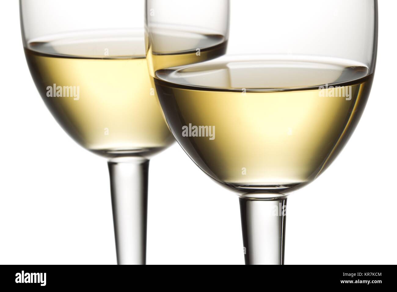 two shots of white wine Stock Photo Alamy