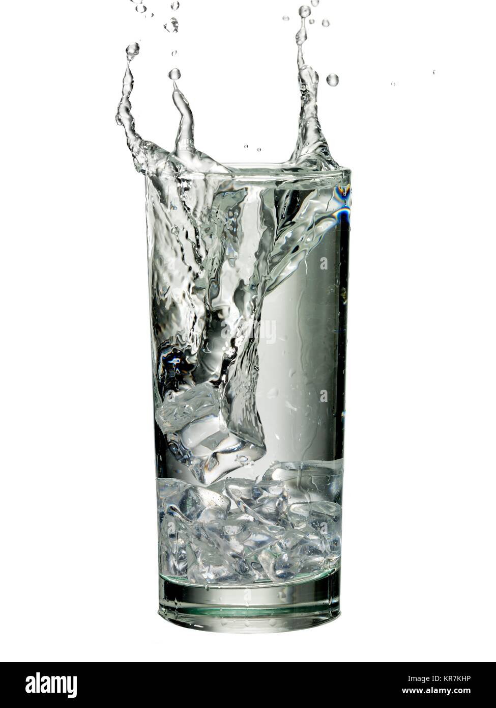 water splash in a glass Stock Photo
