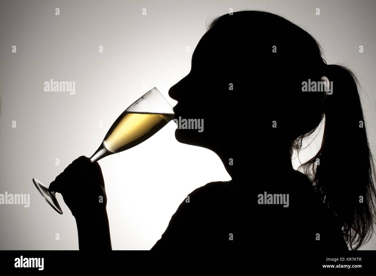 Shadow Of Woman Drinking Wine Hi Res Stock Photography And Images Alamy