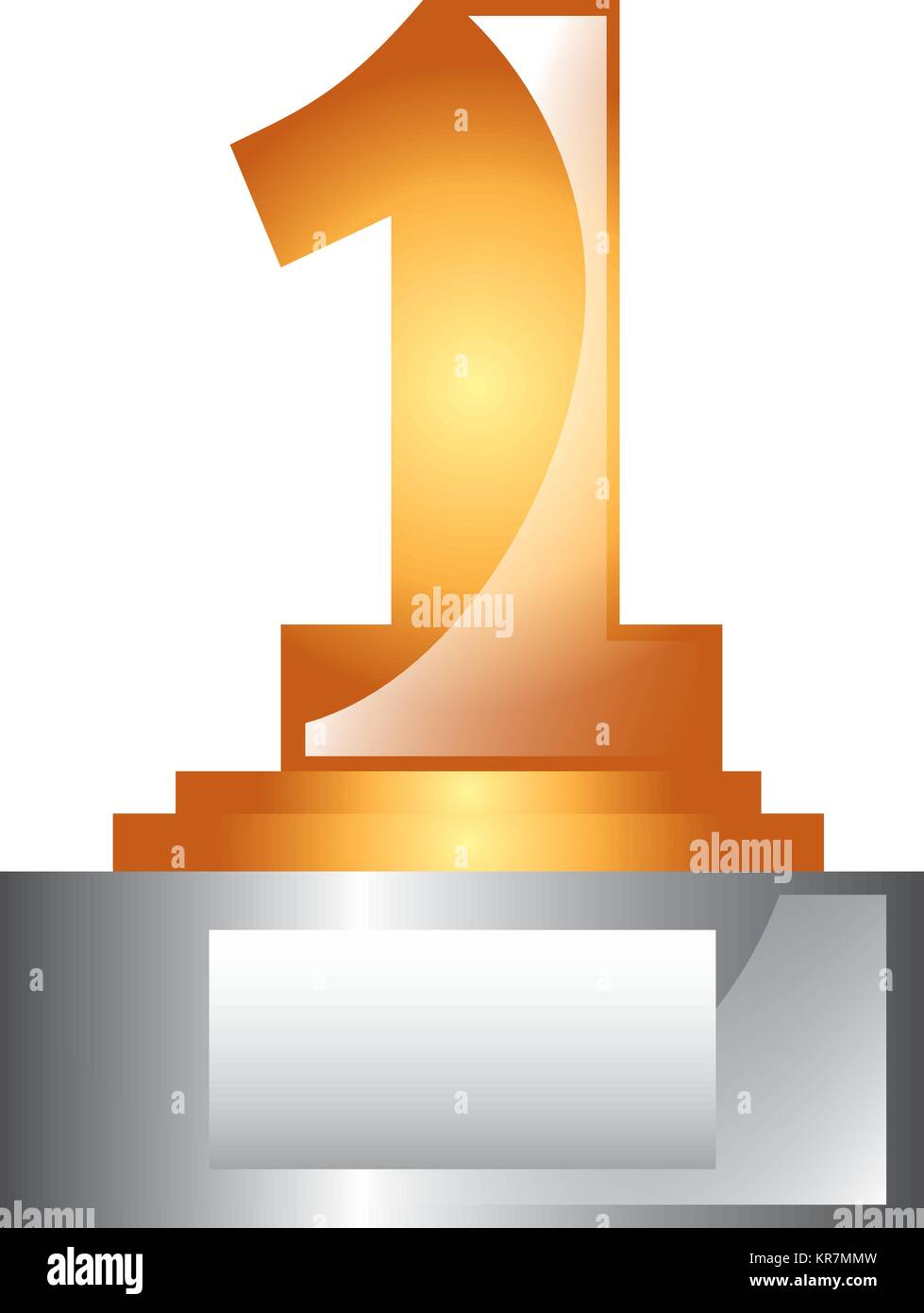 award trophy number one pedestal championship Stock Vector Image & Art ...