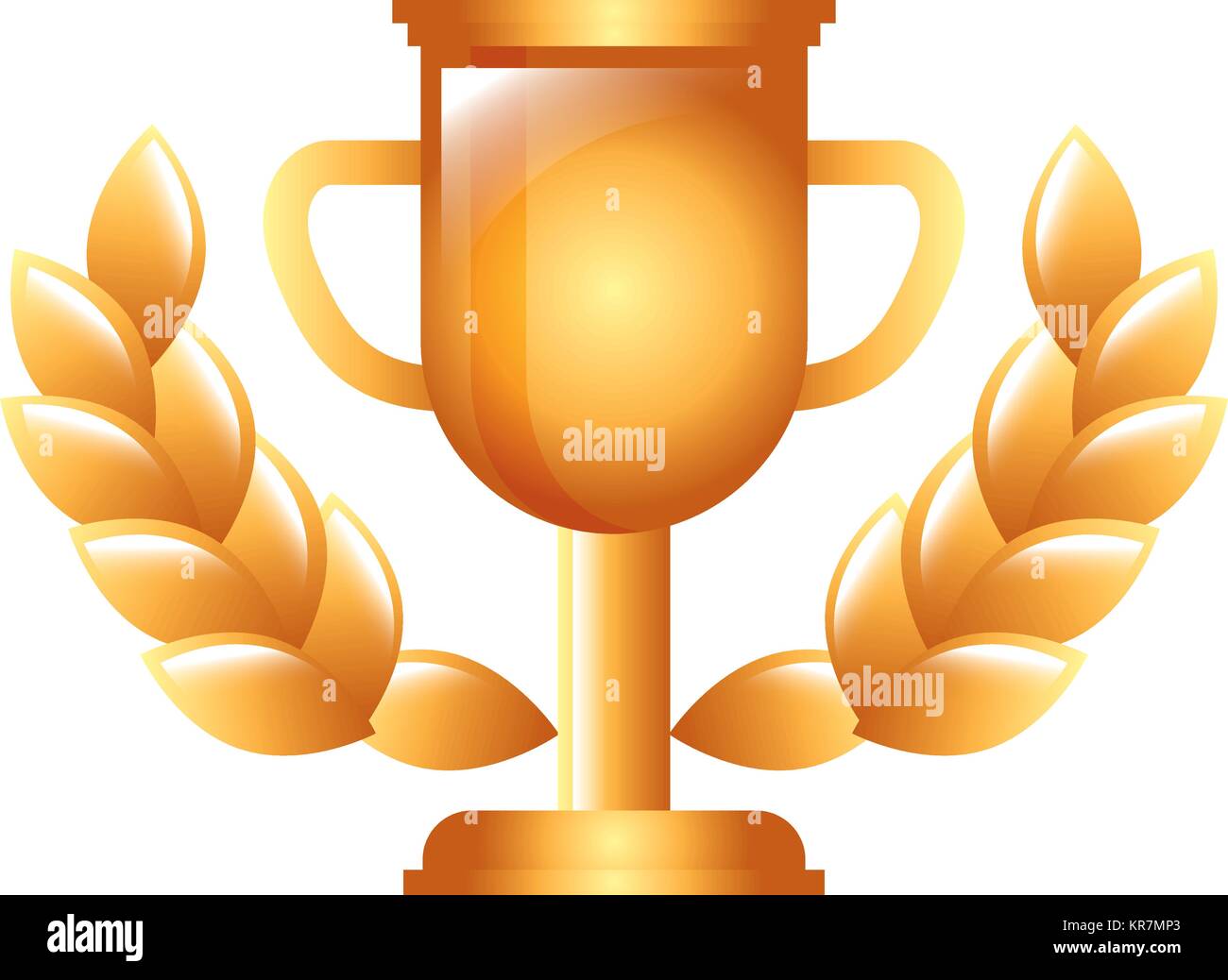 trophy winner award with laurel decoration Stock Vector Image & Art Alamy