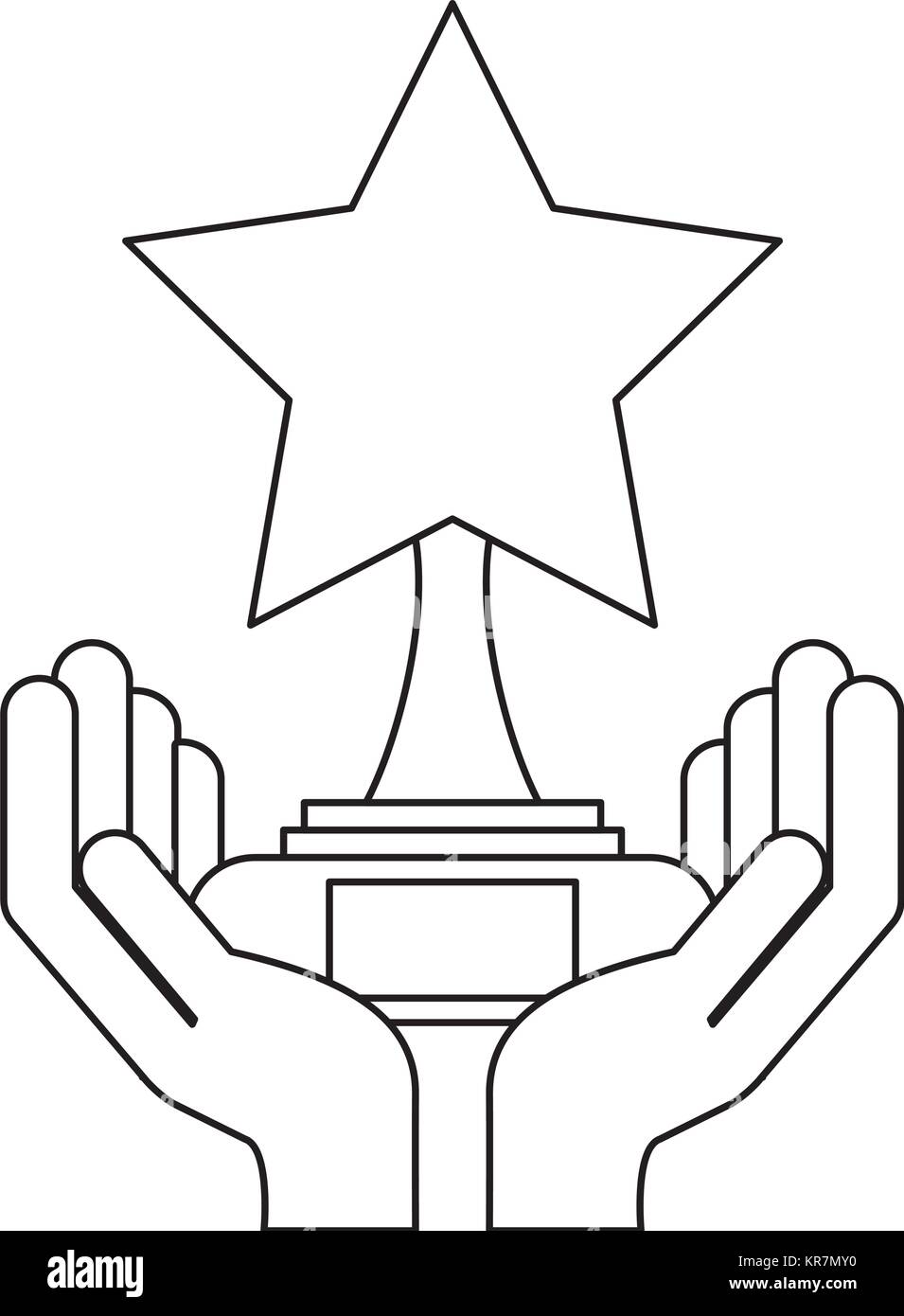 hands holding star trophy award victory Stock Vector Image & Art - Alamy