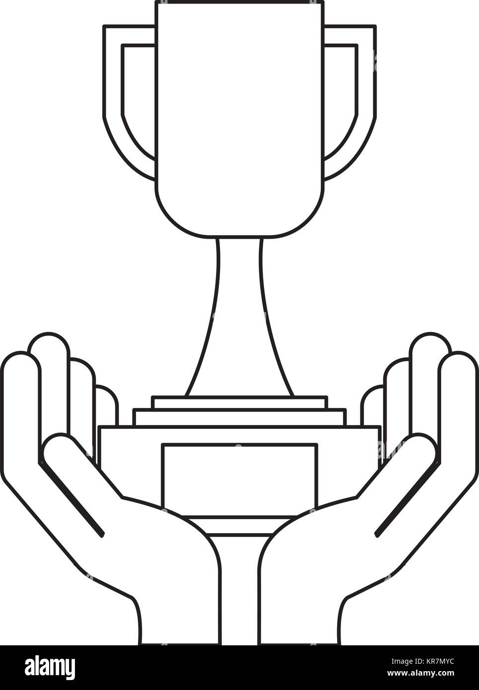 hands holding trophy award cup Stock Vector Image & Art - Alamy