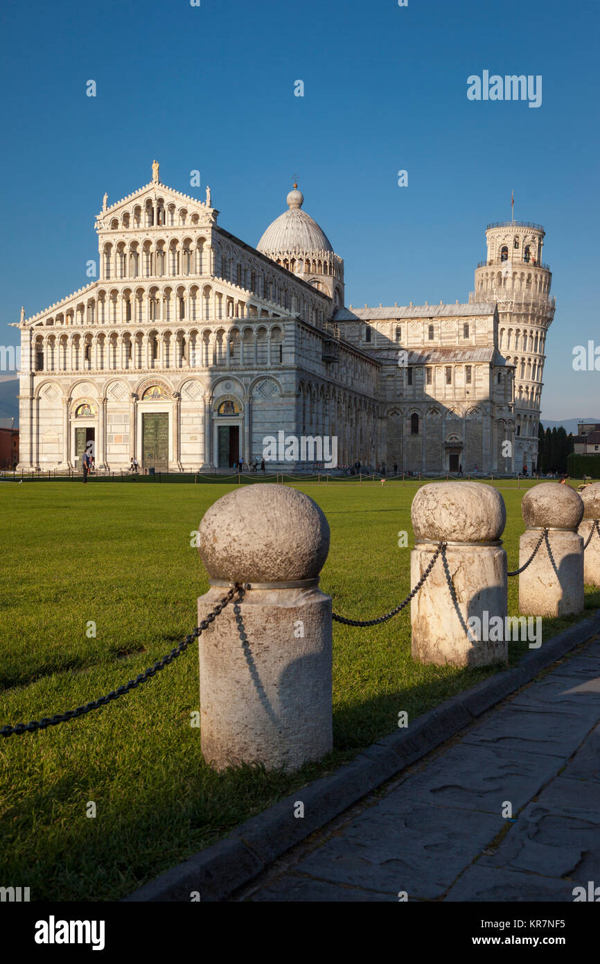 The Duomo - Santa Maria Assunta and Campanile - the Leaning Tower, Pisa, Tuscany, Italy Stock Photo