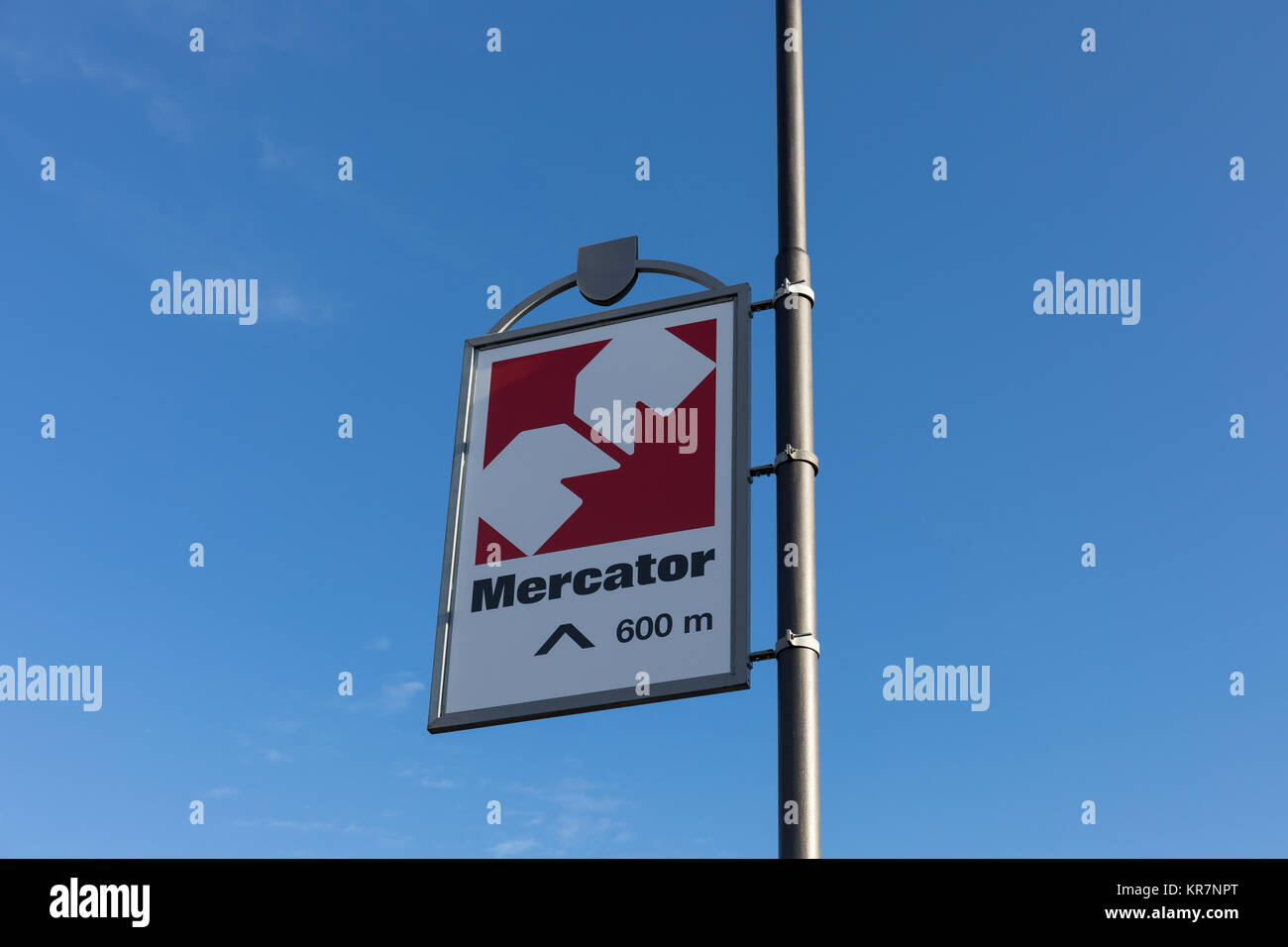 Mercator store sign Stock Photo