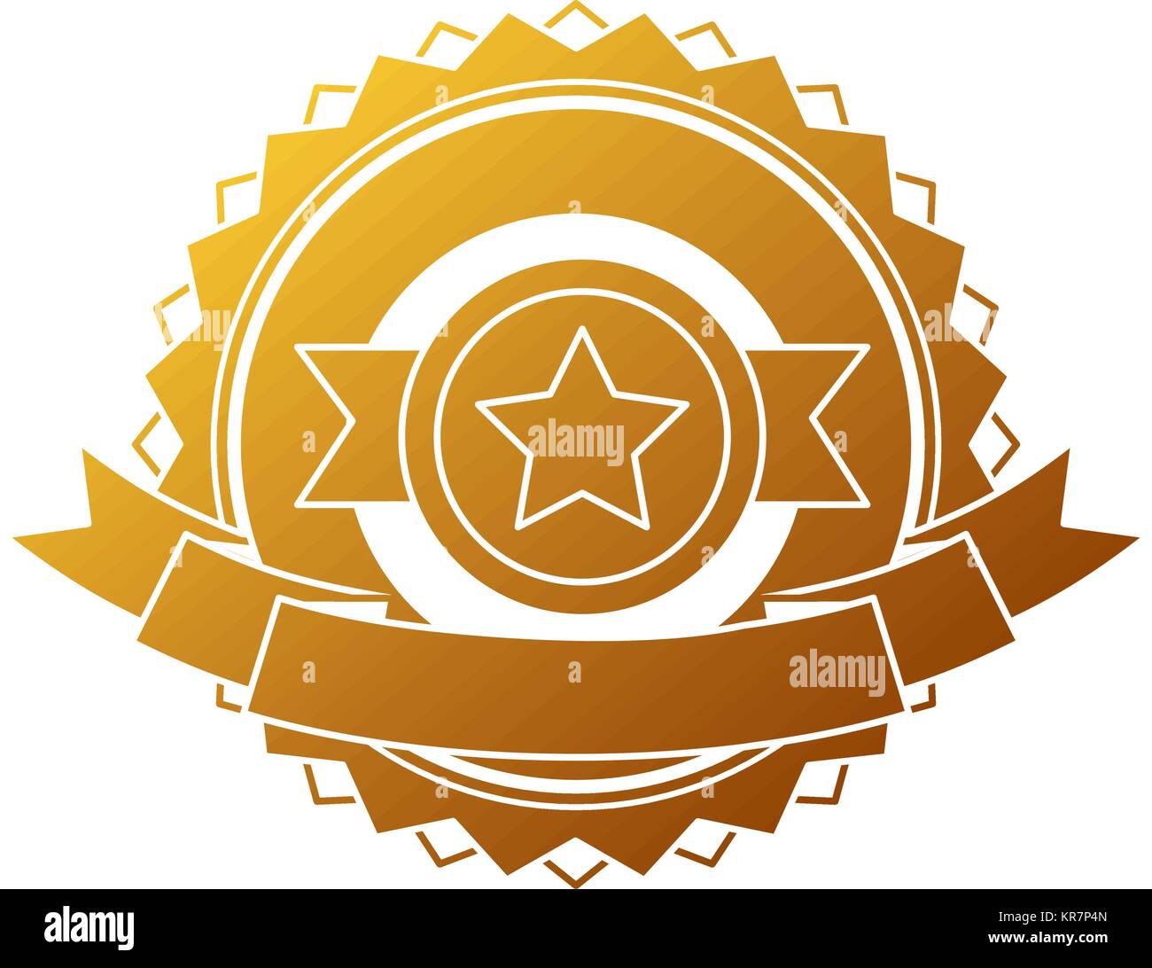 winner medal with star emblem Stock Vector Image & Art - Alamy
