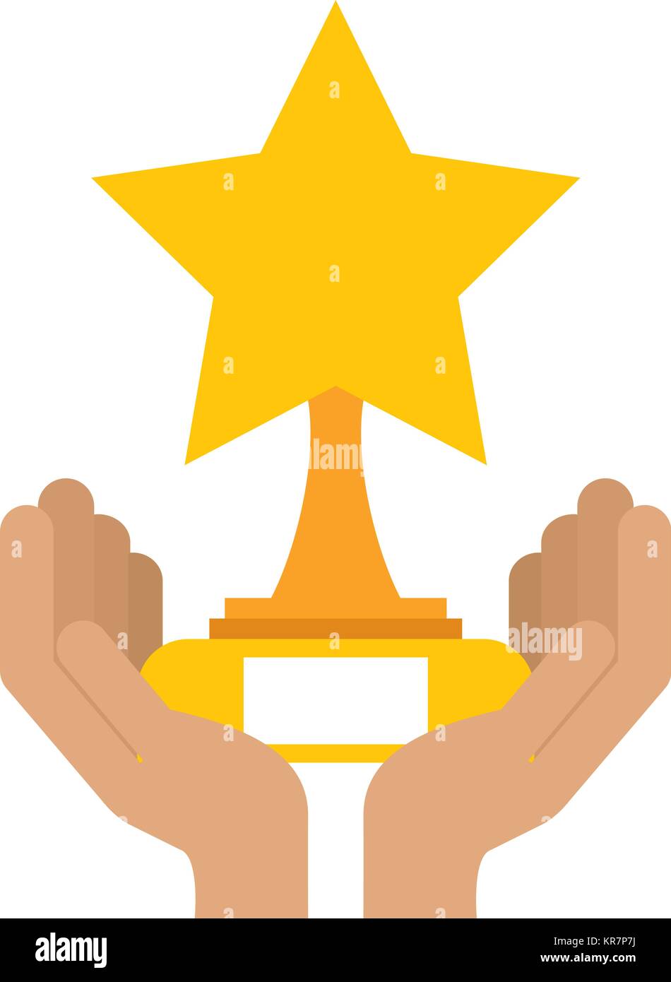 hands with star trophy winner icon Stock Vector Image & Art - Alamy