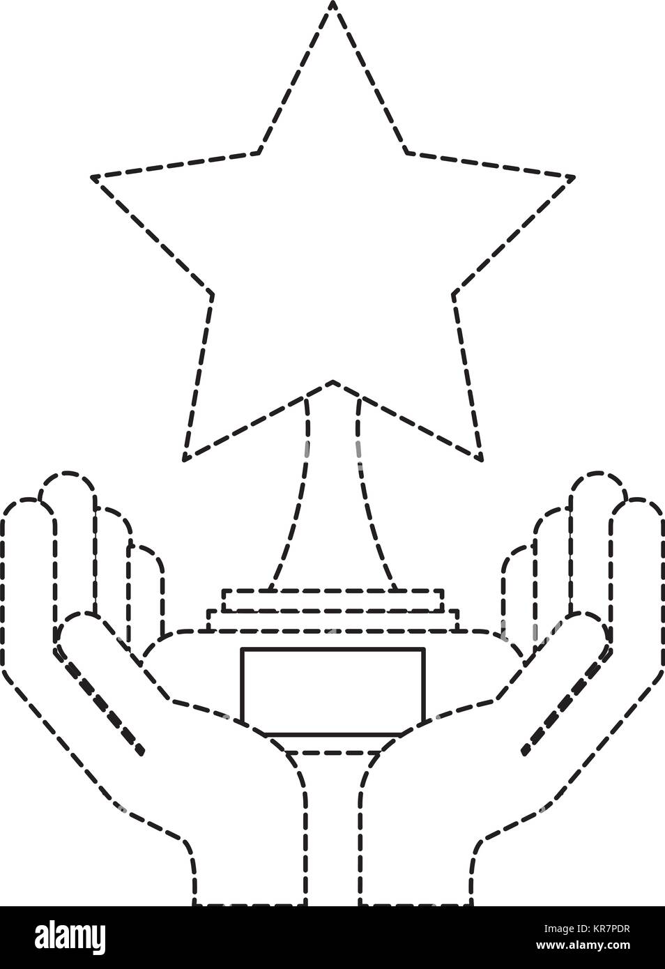 hands with star trophy winner icon Stock Vector Image & Art - Alamy