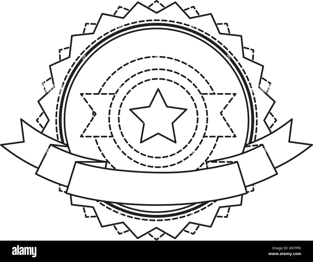 winner medal with star emblem Stock Vector Image & Art - Alamy