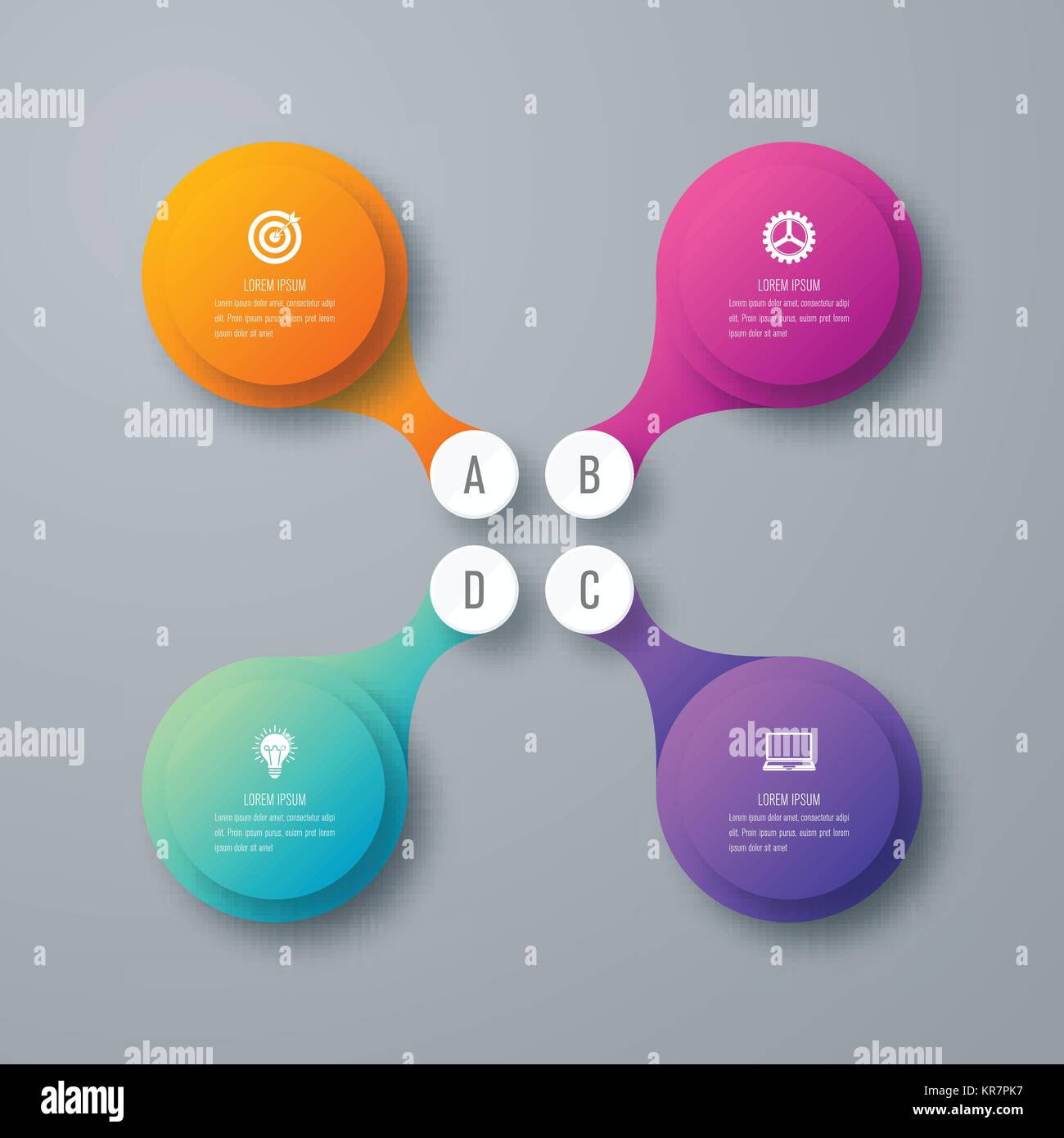 Infographics template 4 options with circle Stock Vector Image & Art ...