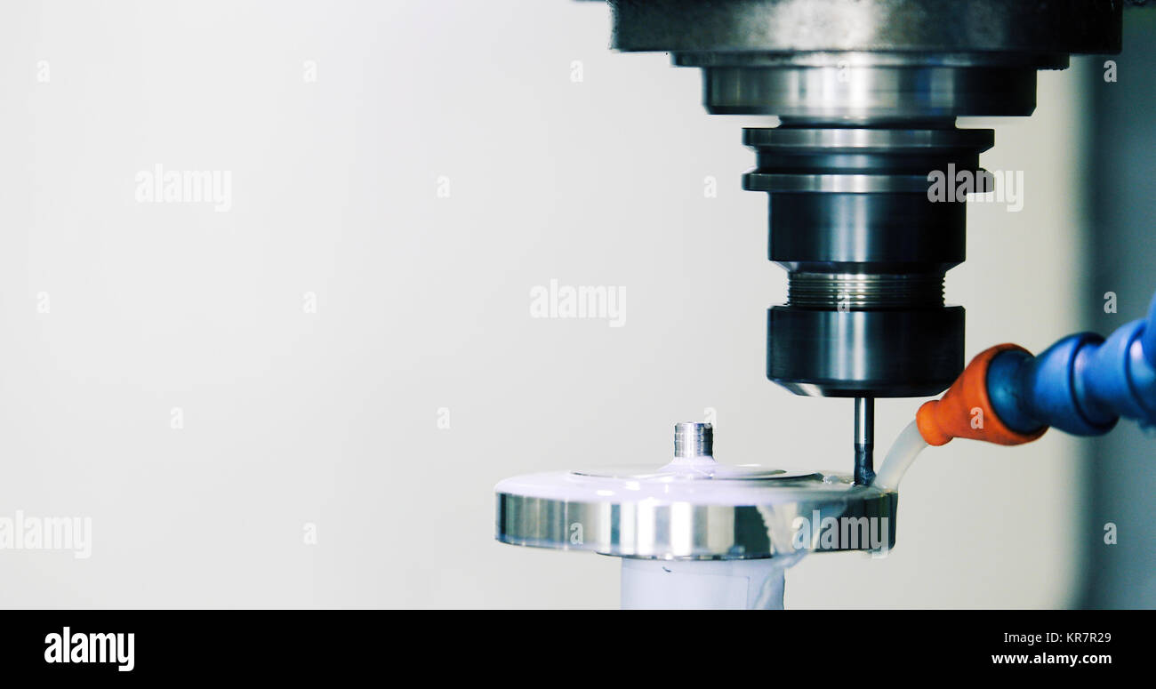 Cnc metal milling lathe machine in metal industry Stock Photo Alamy