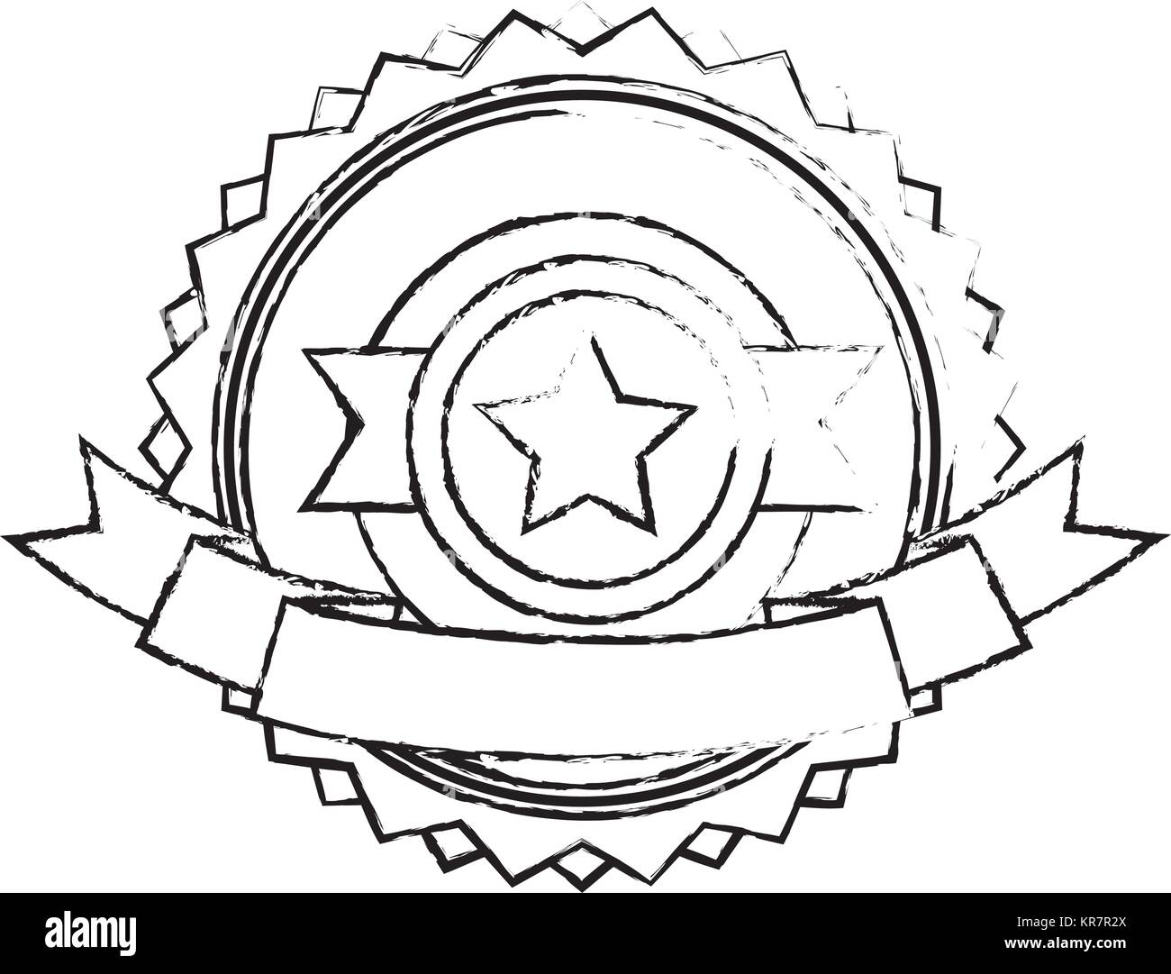 winner medal with star emblem Stock Vector Image & Art - Alamy